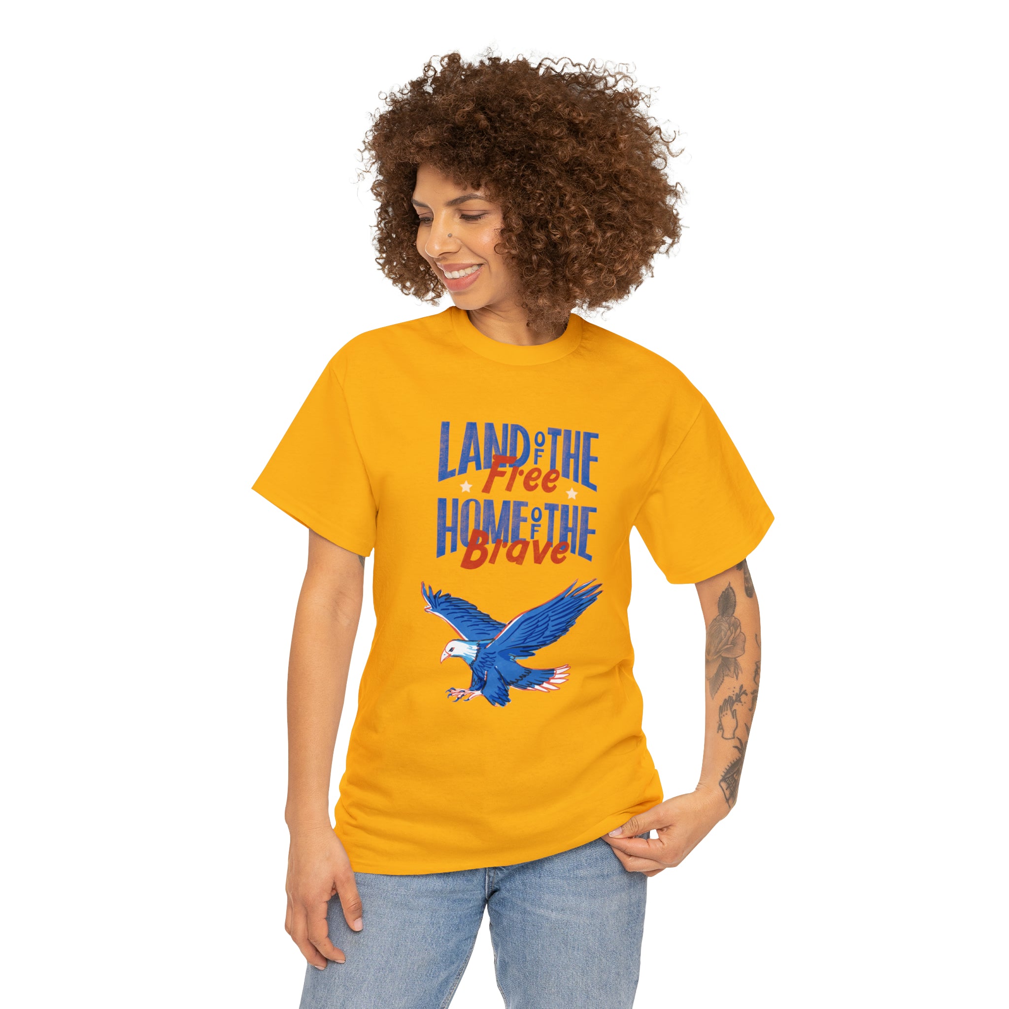 Land Of The Free Home Of The Brave Unisex Heavy Cotton Tee