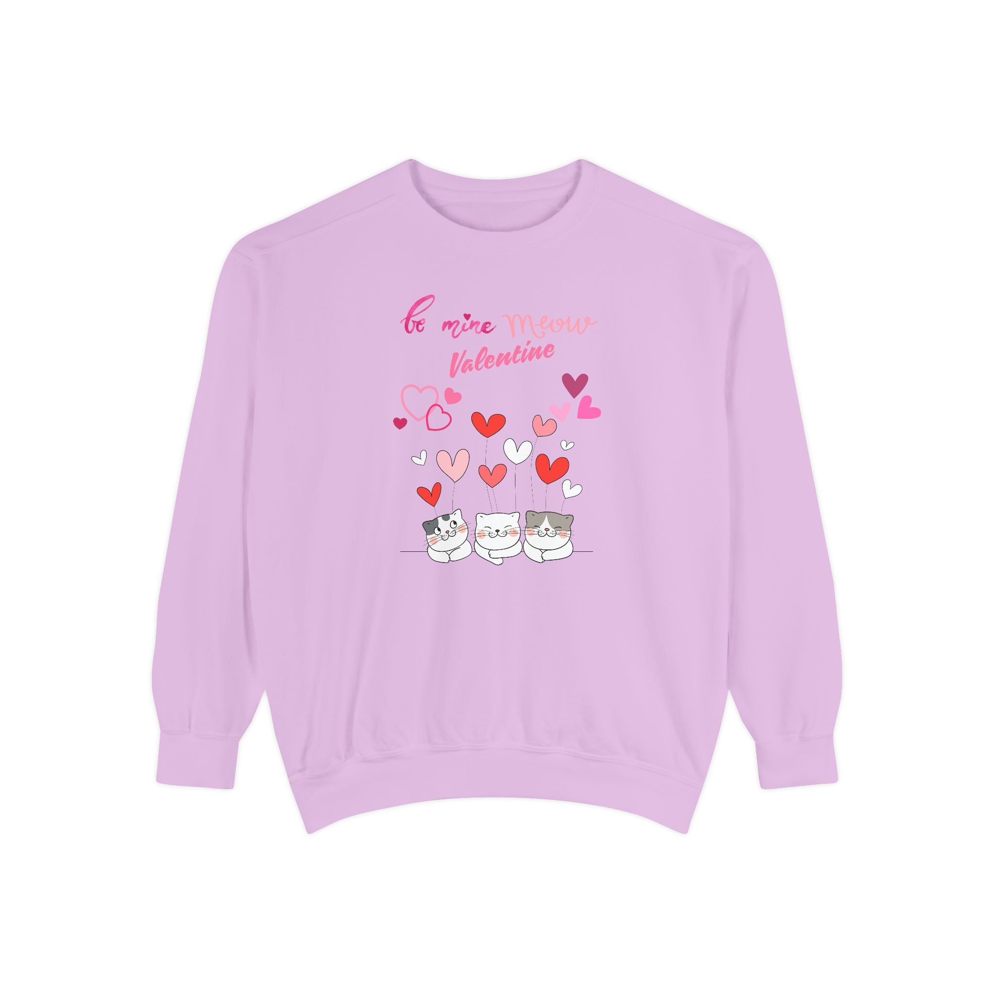 Meow Valentine's Day Unisex Garment-Dyed Sweatshirt