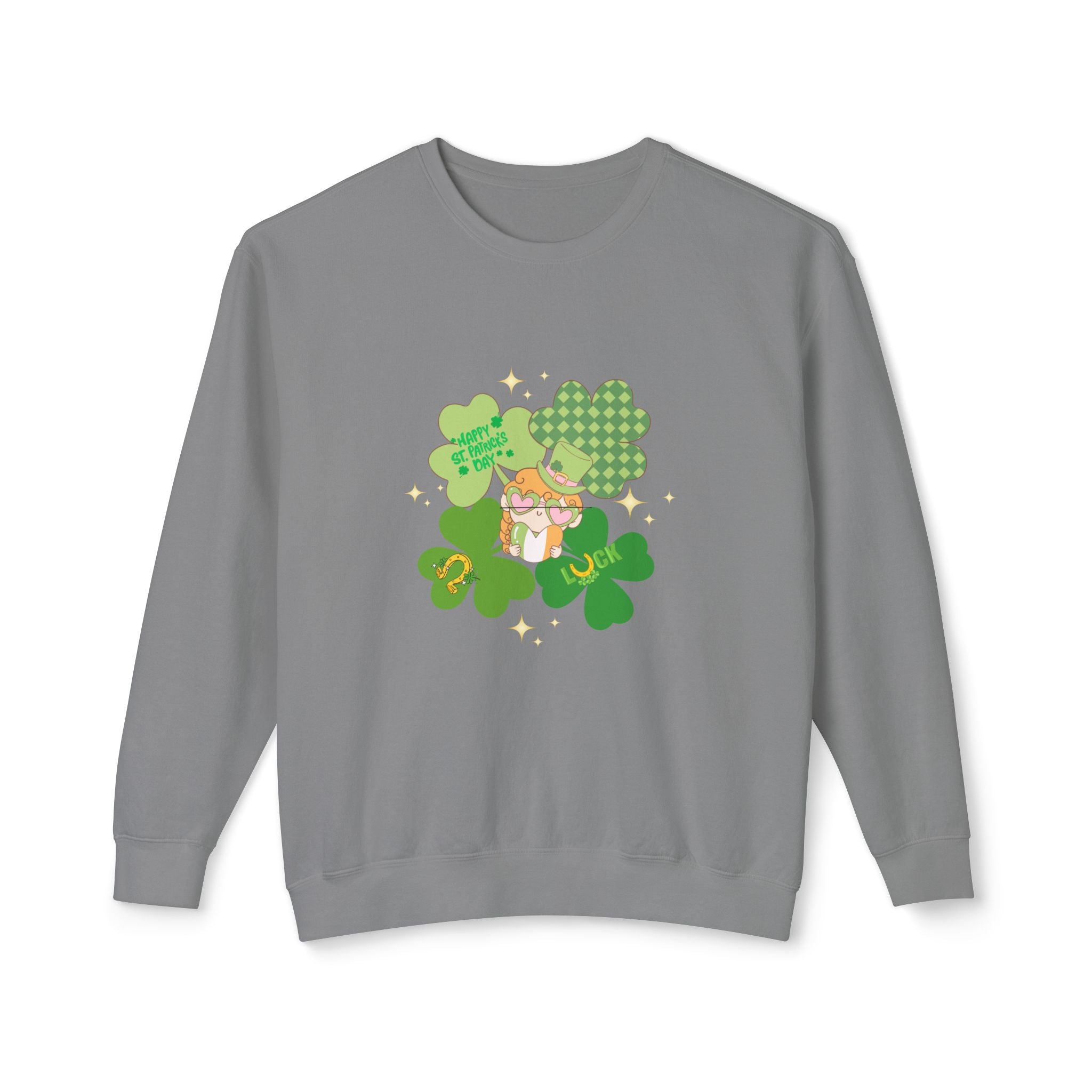 Retro St. Paddy's Day Lightweight Crewneck Sweatshirt