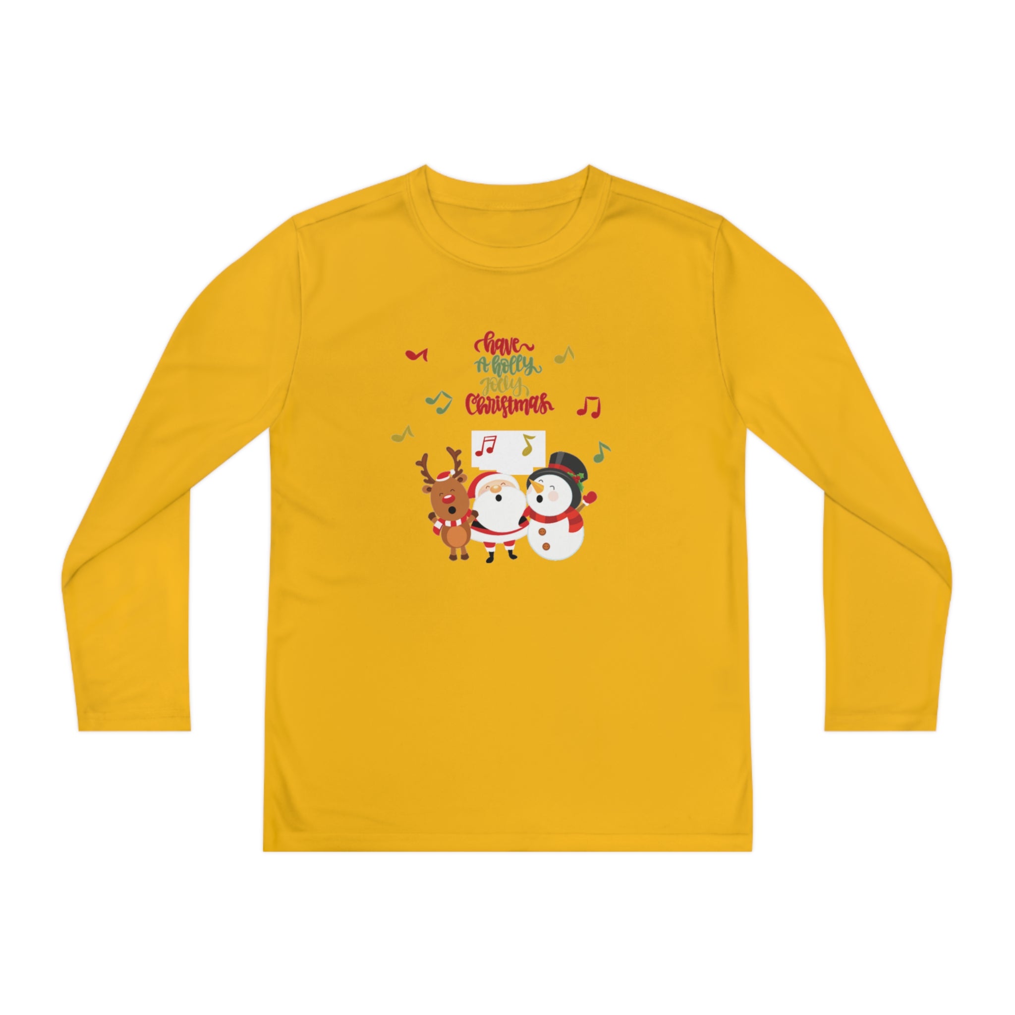 Have A Holly Jolly Christmas Youth Long Sleeve Competitor Tee