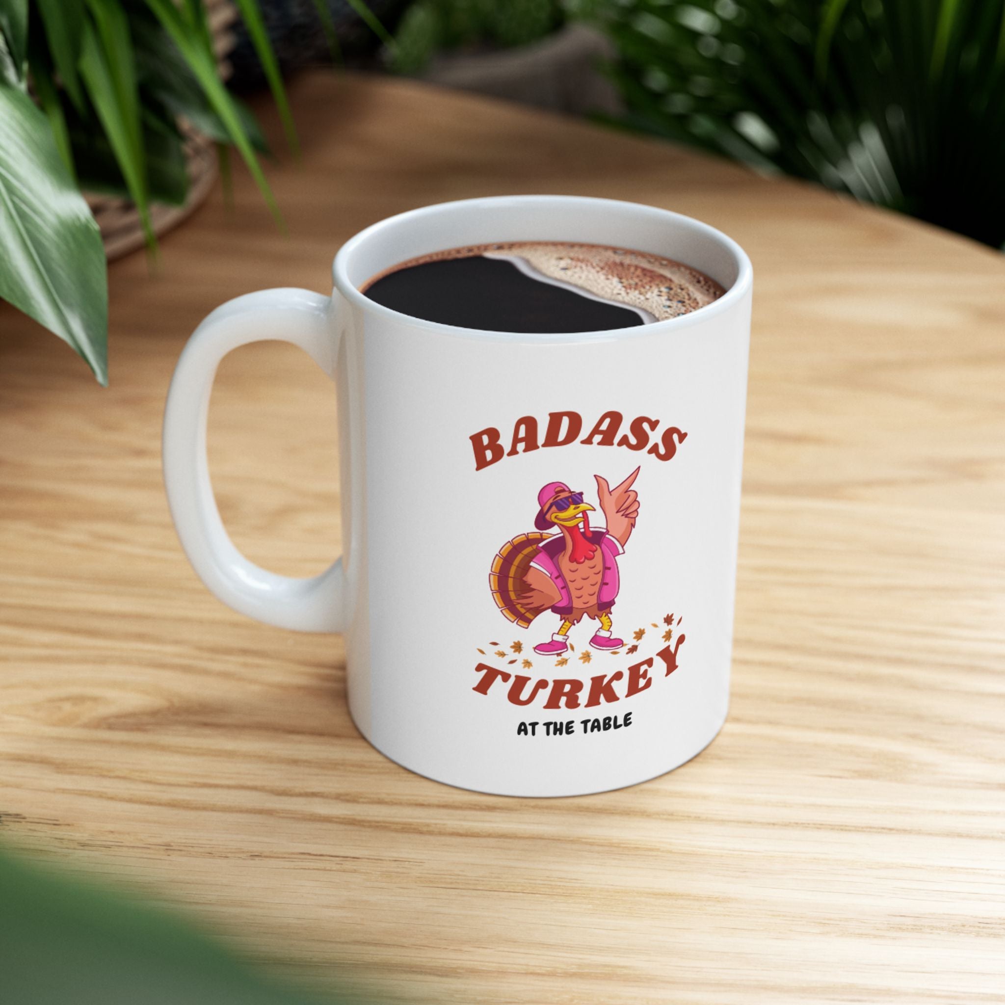 Badass Turkey Ceramic Mug, (11oz, 15oz)