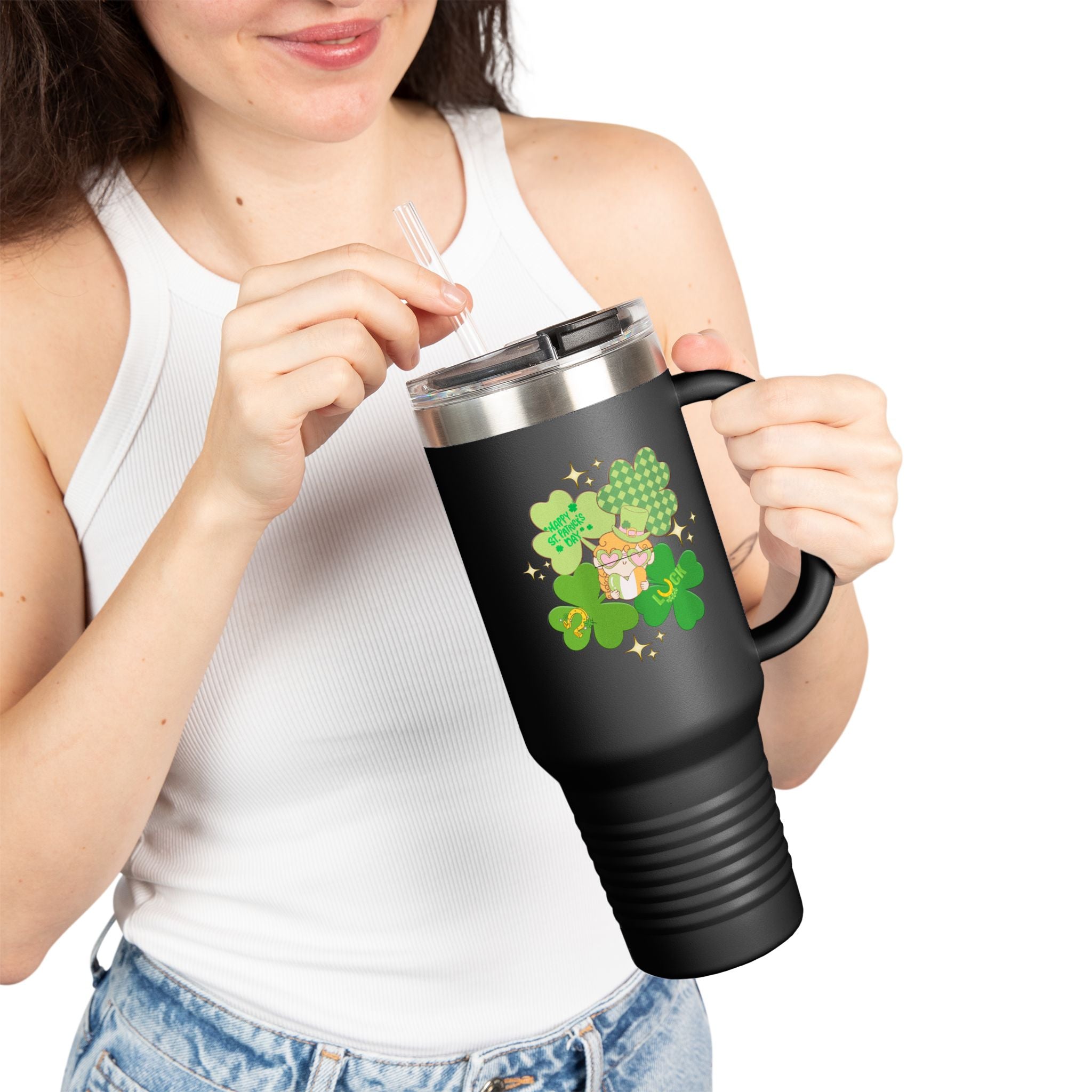 Retro St. Paddy's Day Insulated Travel Mug