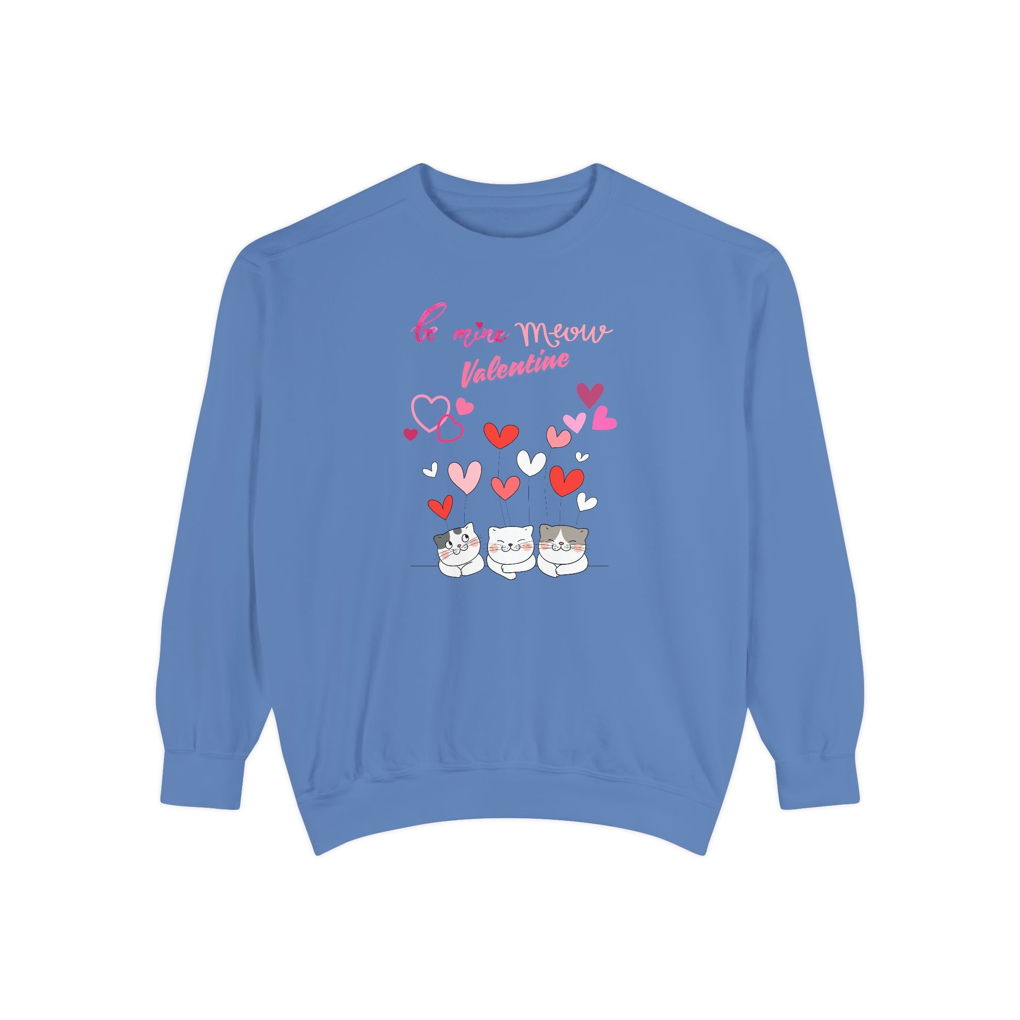 Meow Valentine's Day Unisex Garment-Dyed Sweatshirt