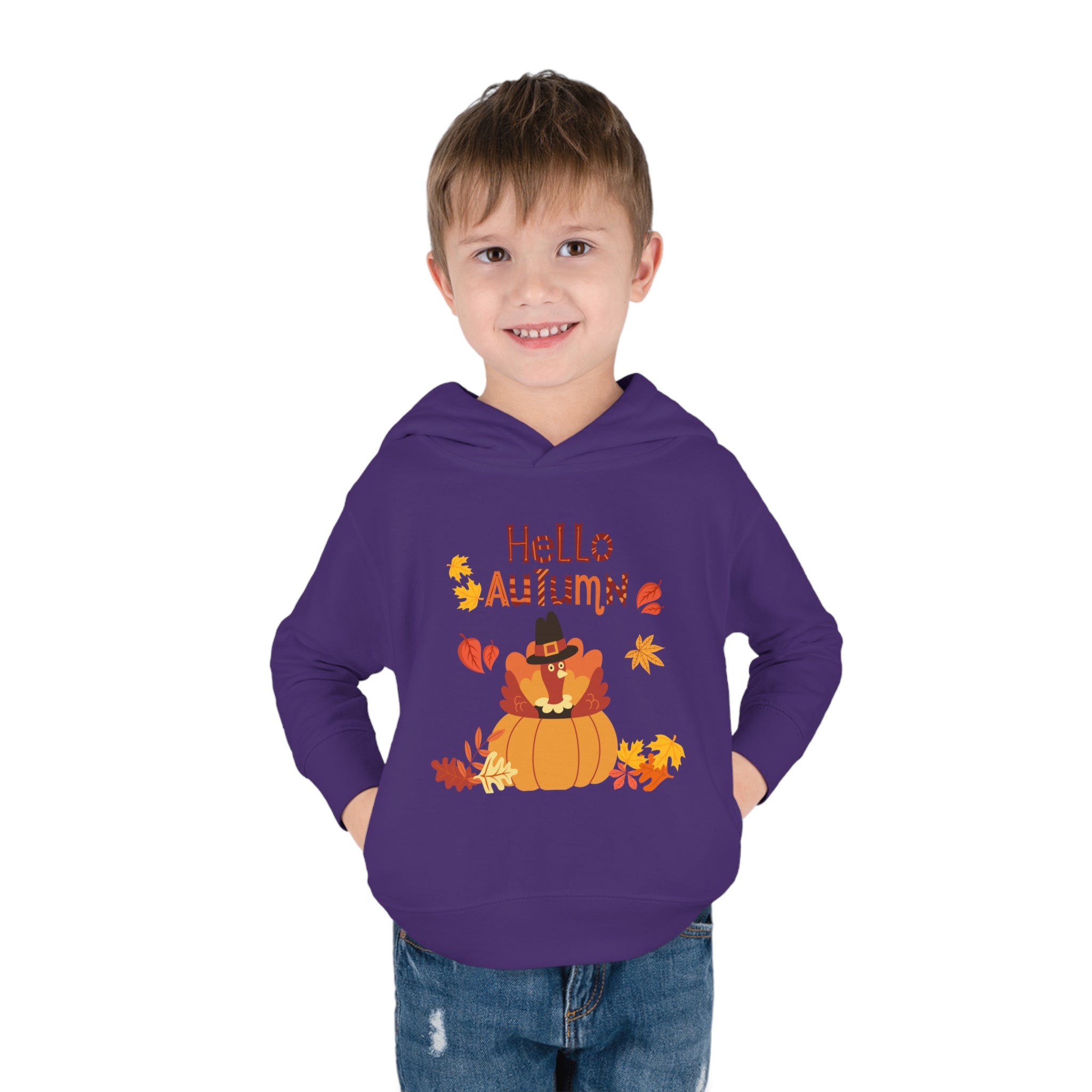 Hello Autumn Toddler Pullover Fleece Hoodie