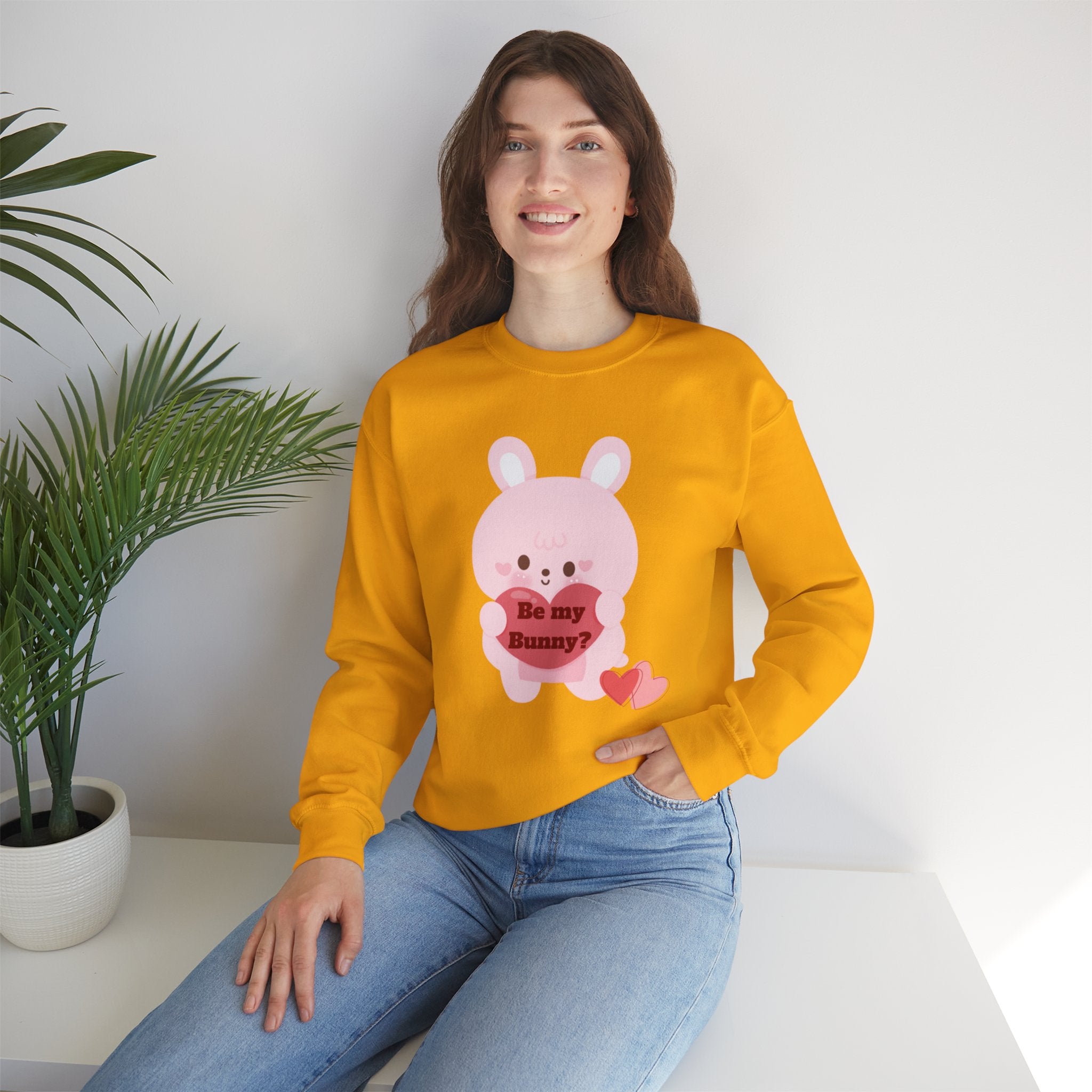V-Day Bunny Unisex Heavy Blend™ Crewneck Sweatshirt