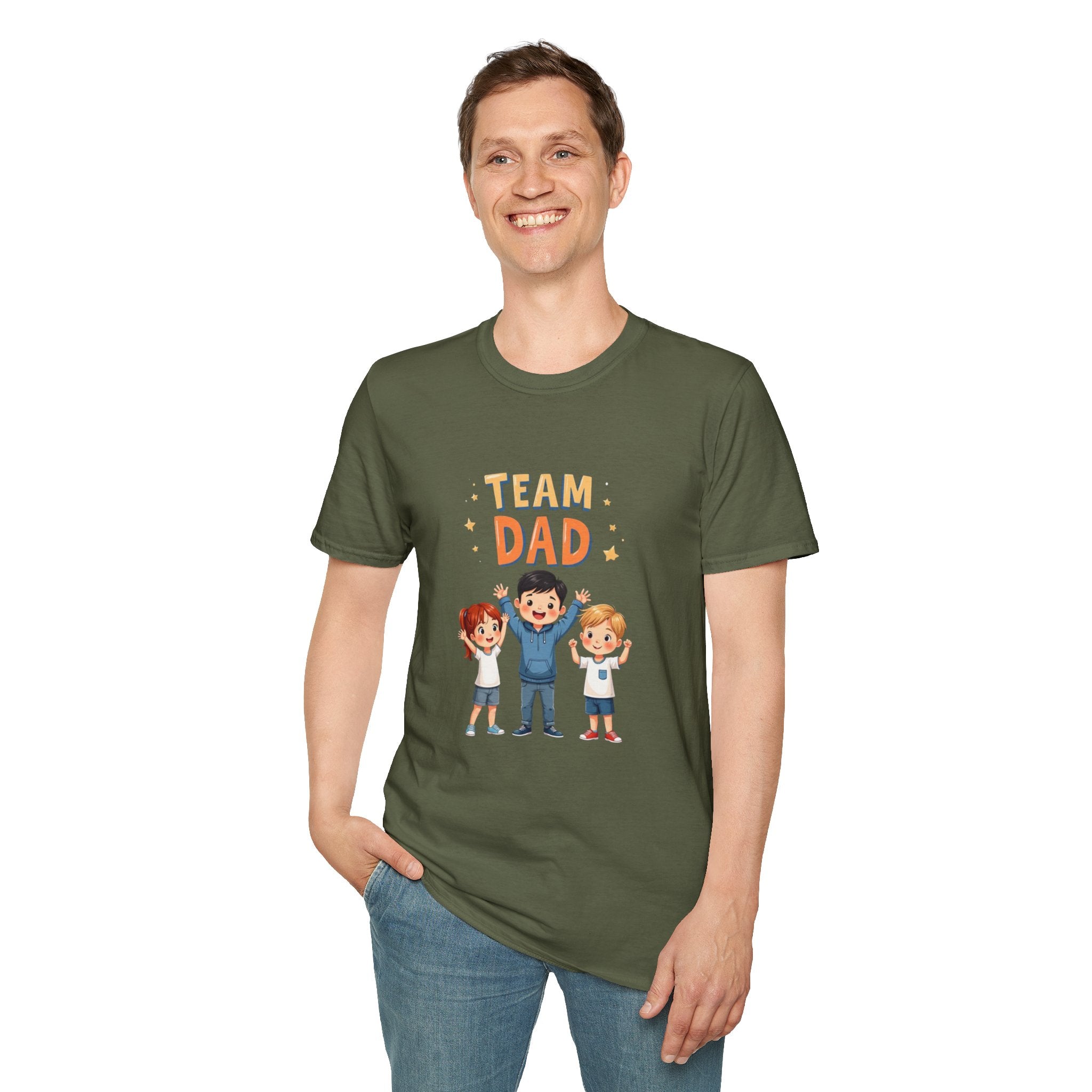 Team Dad Unisex Softstyle T-Shirt, Father's Day Gift, Family Tee, Dad Shirt, Great for Celebrations, Fun Casual Wear