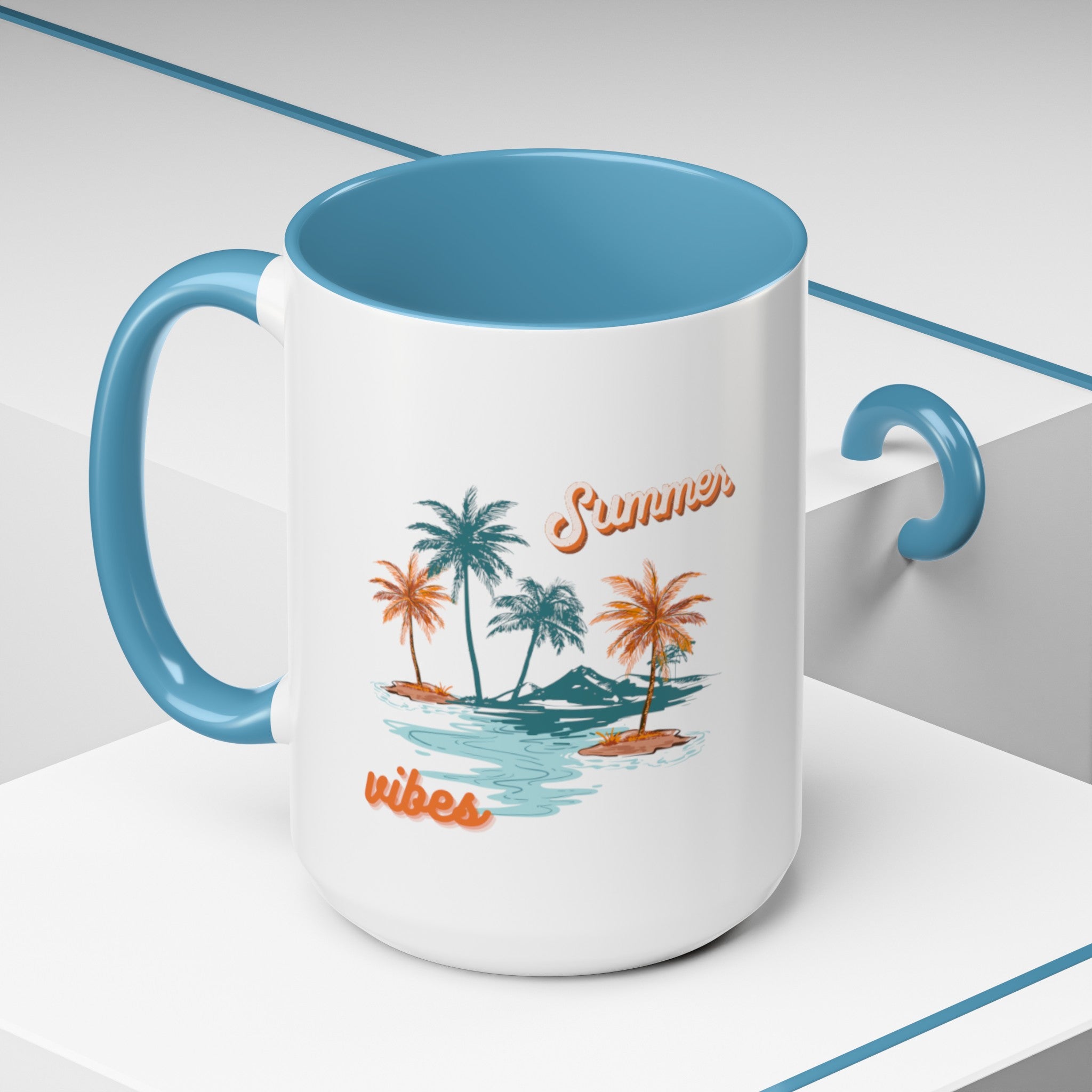 Summer Season Vibes Accent Coffee Mug (11, 15oz)