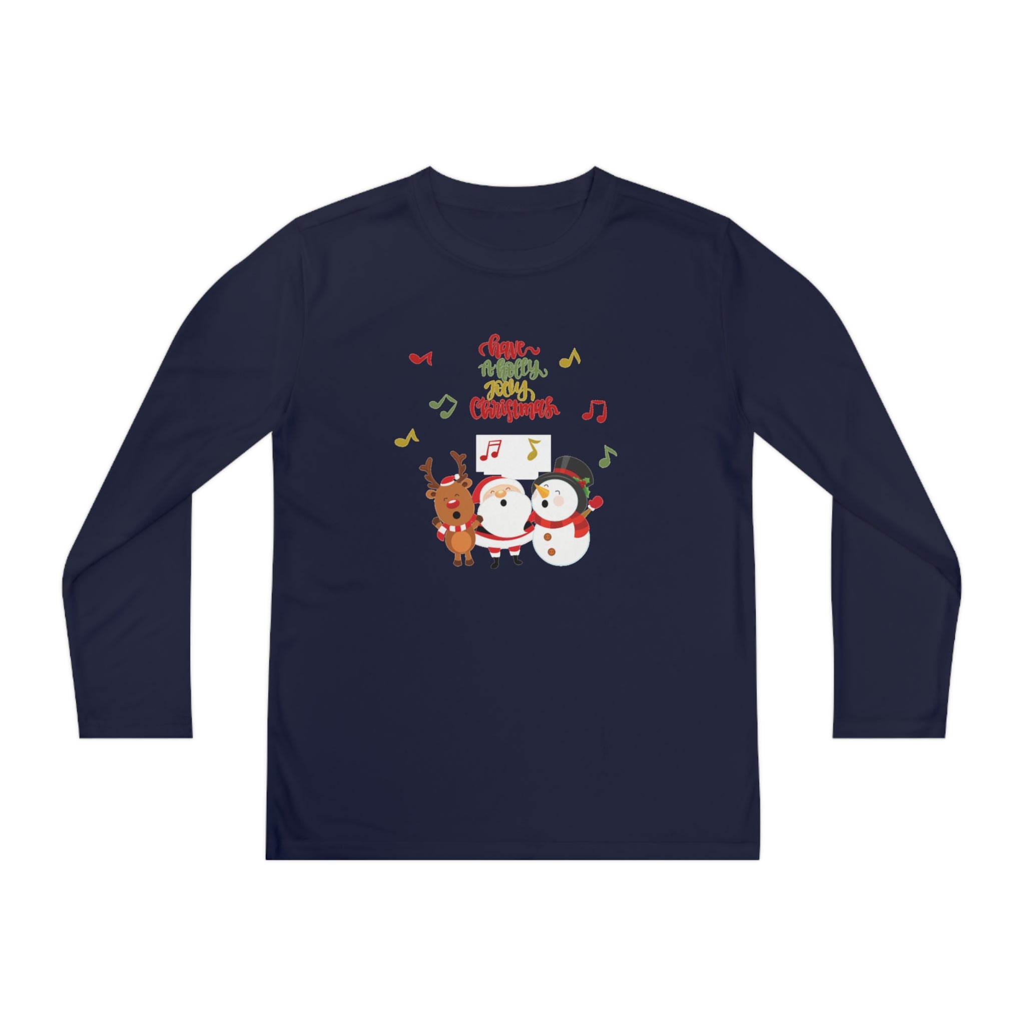 Have A Holly Jolly Christmas Youth Long Sleeve Competitor Tee