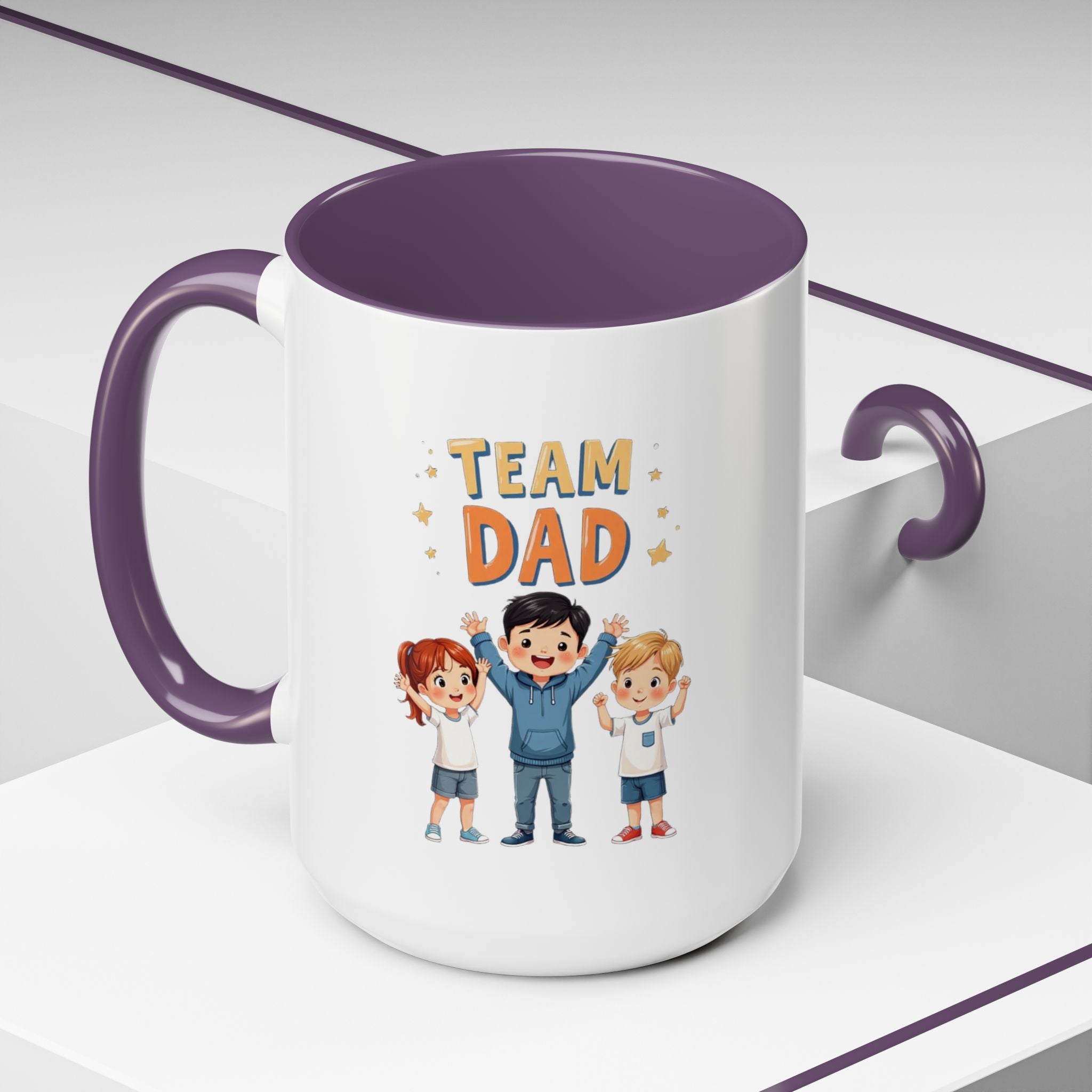 Team Dad Accent Coffee Mug