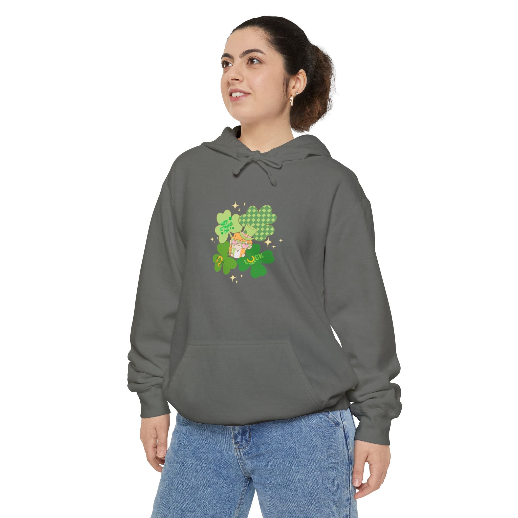 Retro St.Paddy's Day Unisex Garment-Dyed Hoodie