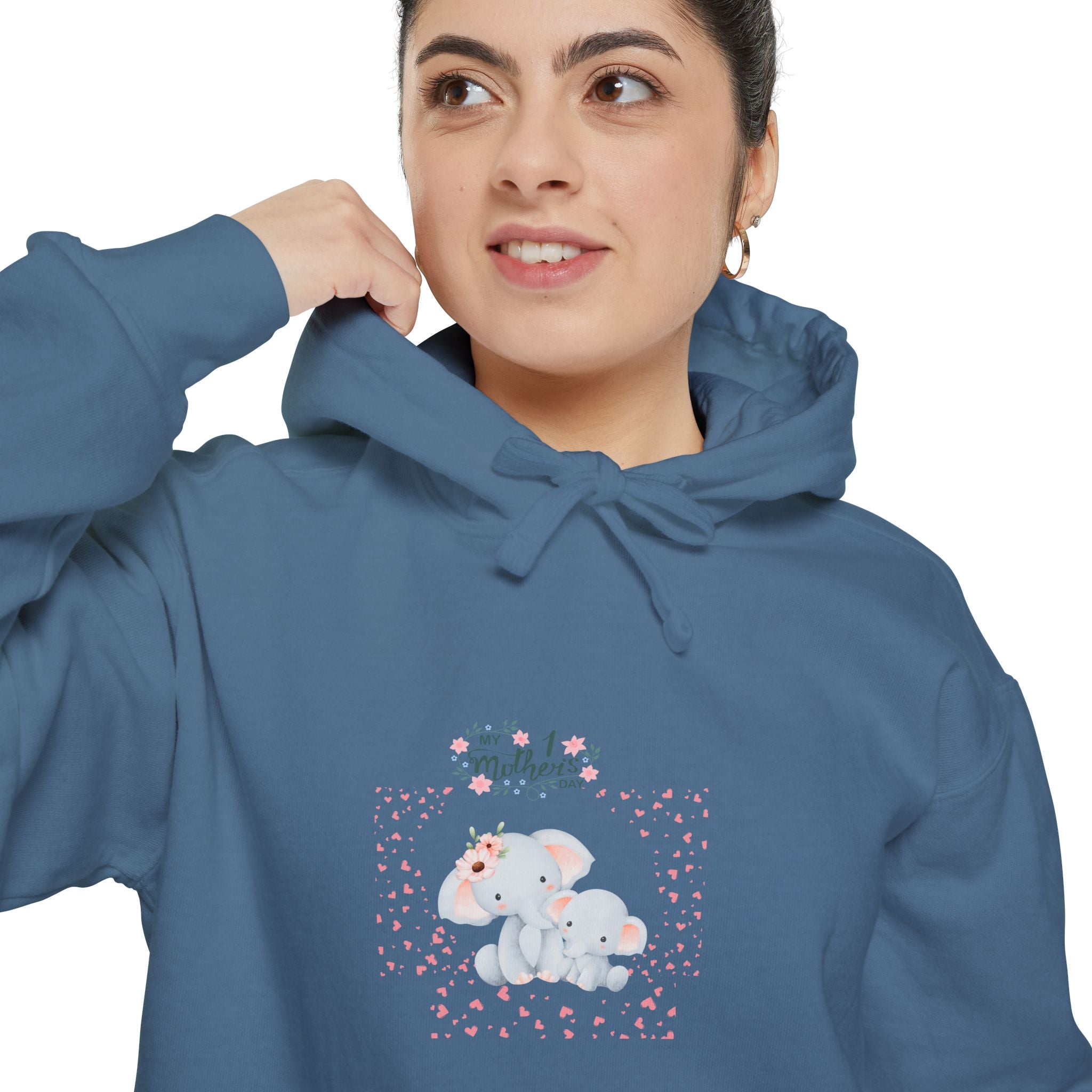 My 1st Mother's Day Unisex Hoodie - Garment-Dyed