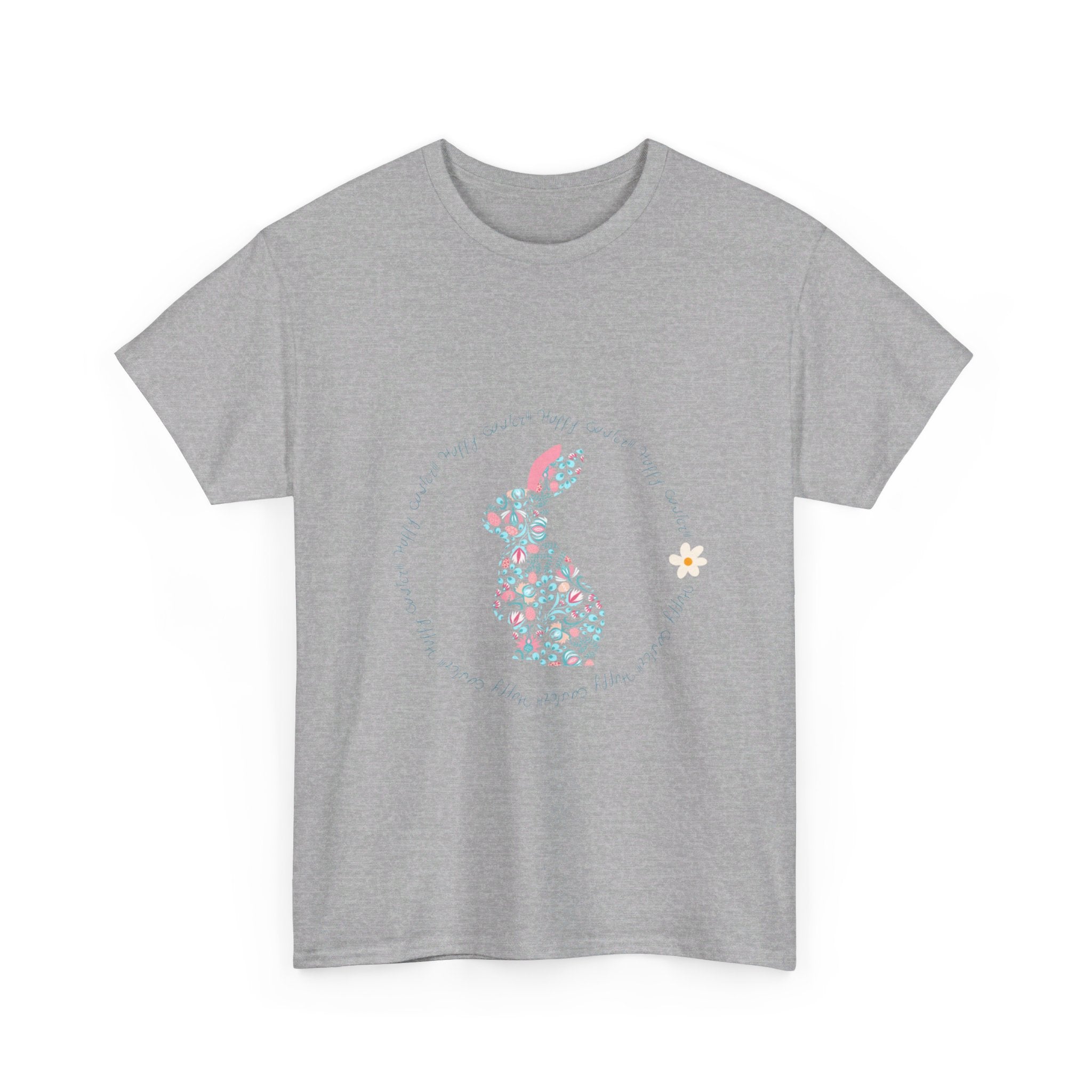 Happy Easter Rabbit Day Unisex Heavy Cotton Tee