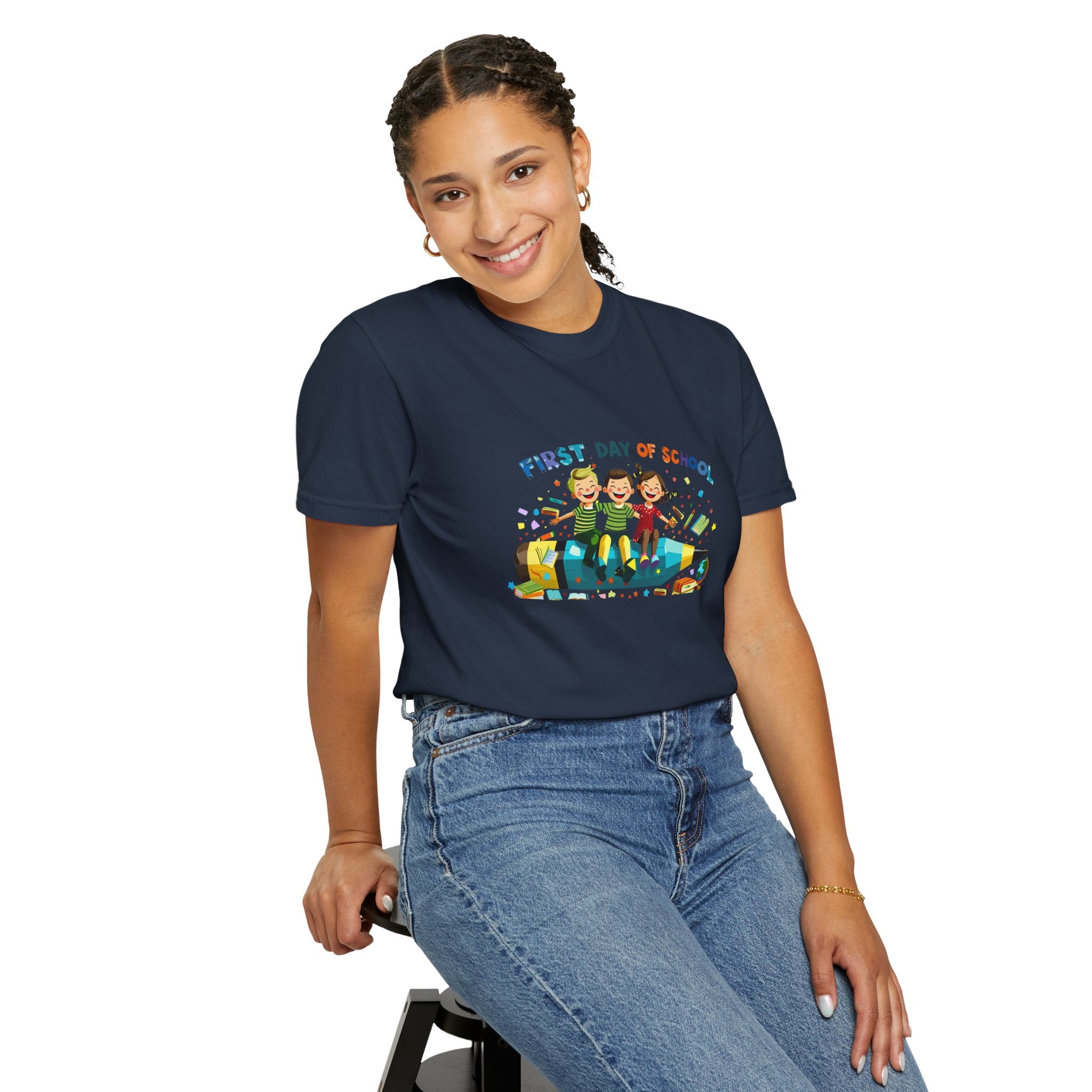 First Day of School Unisex Garment-Dyed T-Shirt