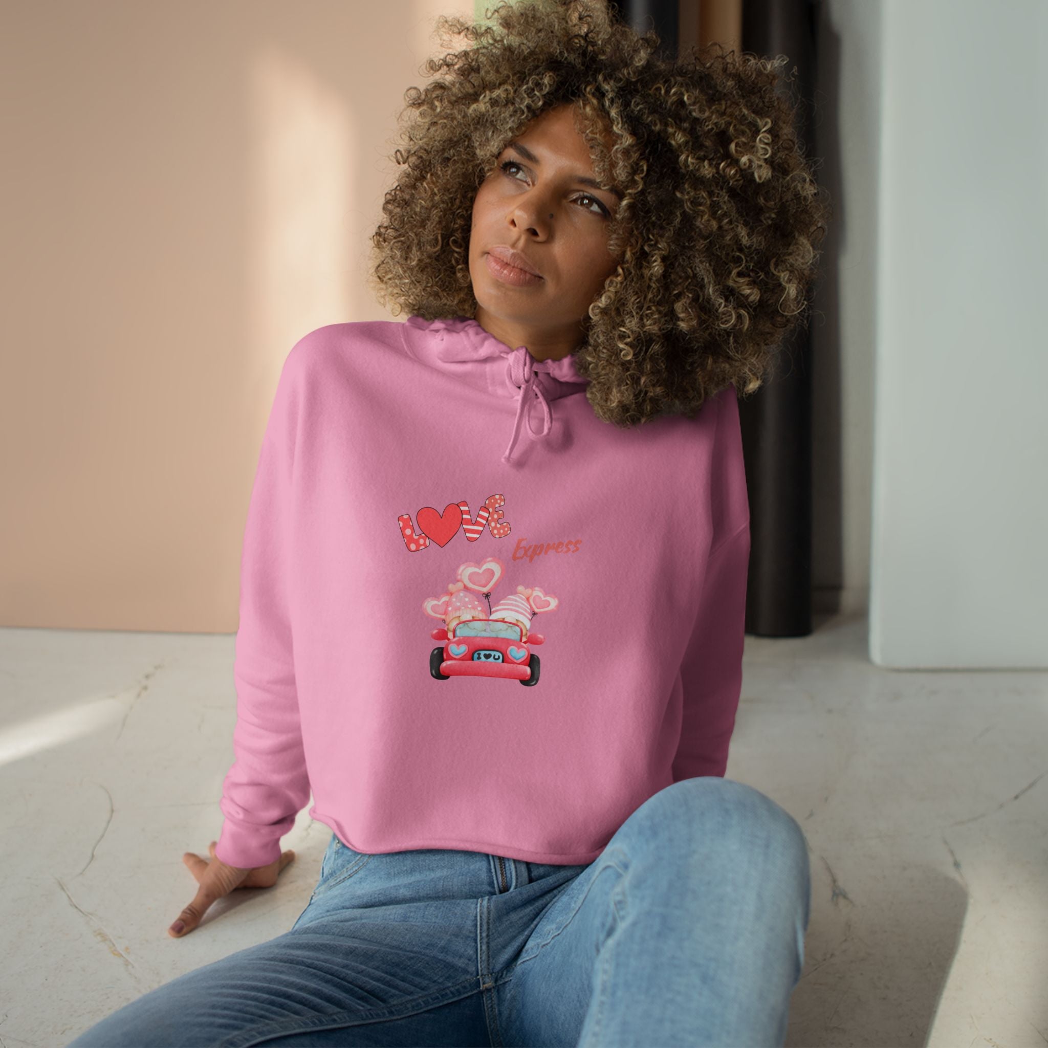 Love Express Crop Hoodie