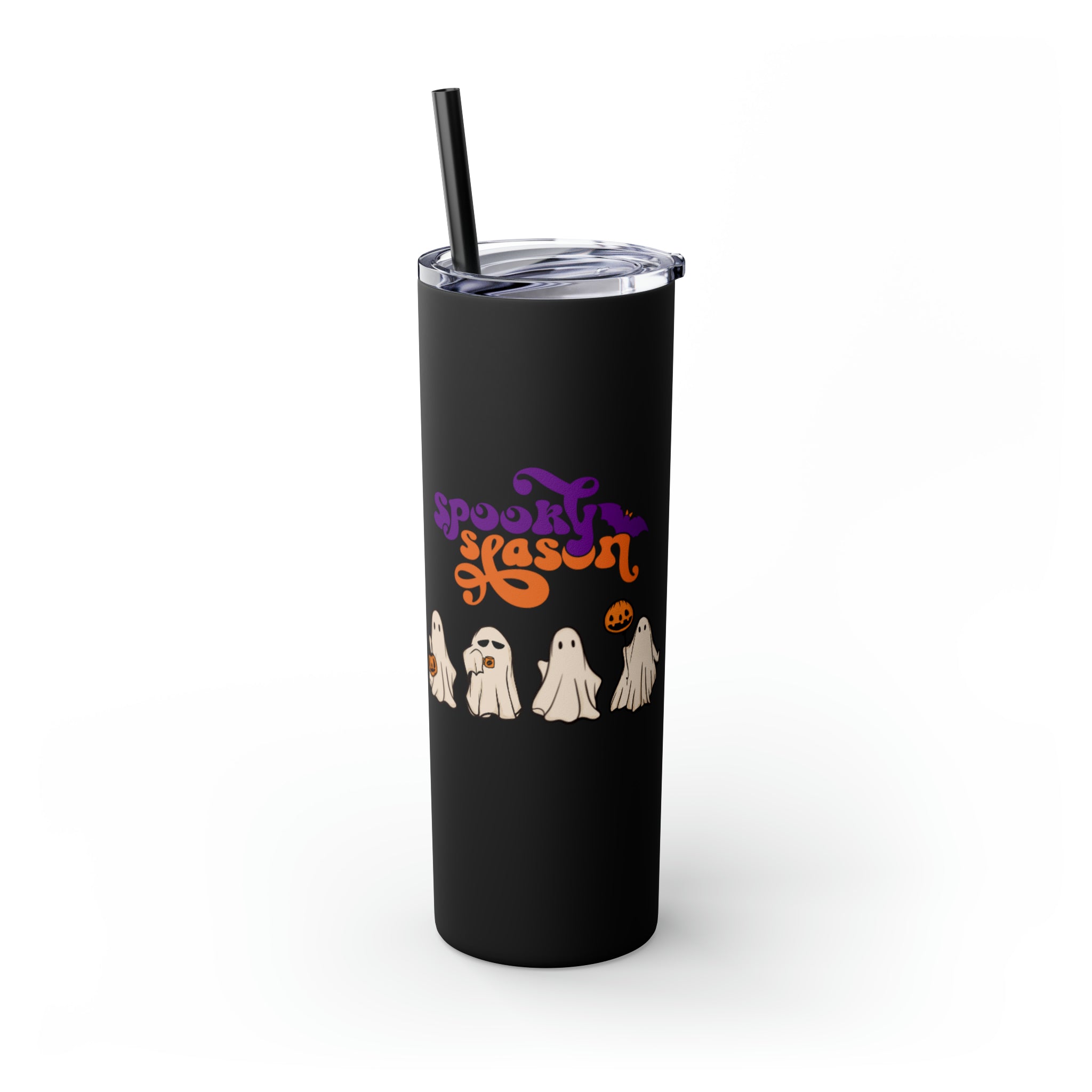 Spooky Season Skinny Tumbler with Straw, 20oz