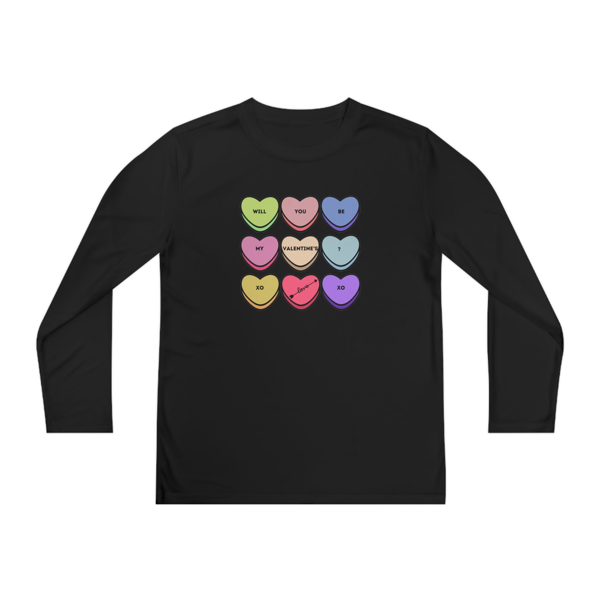 Will You Be My Valentine? Youth Long Sleeve Competitor Tee