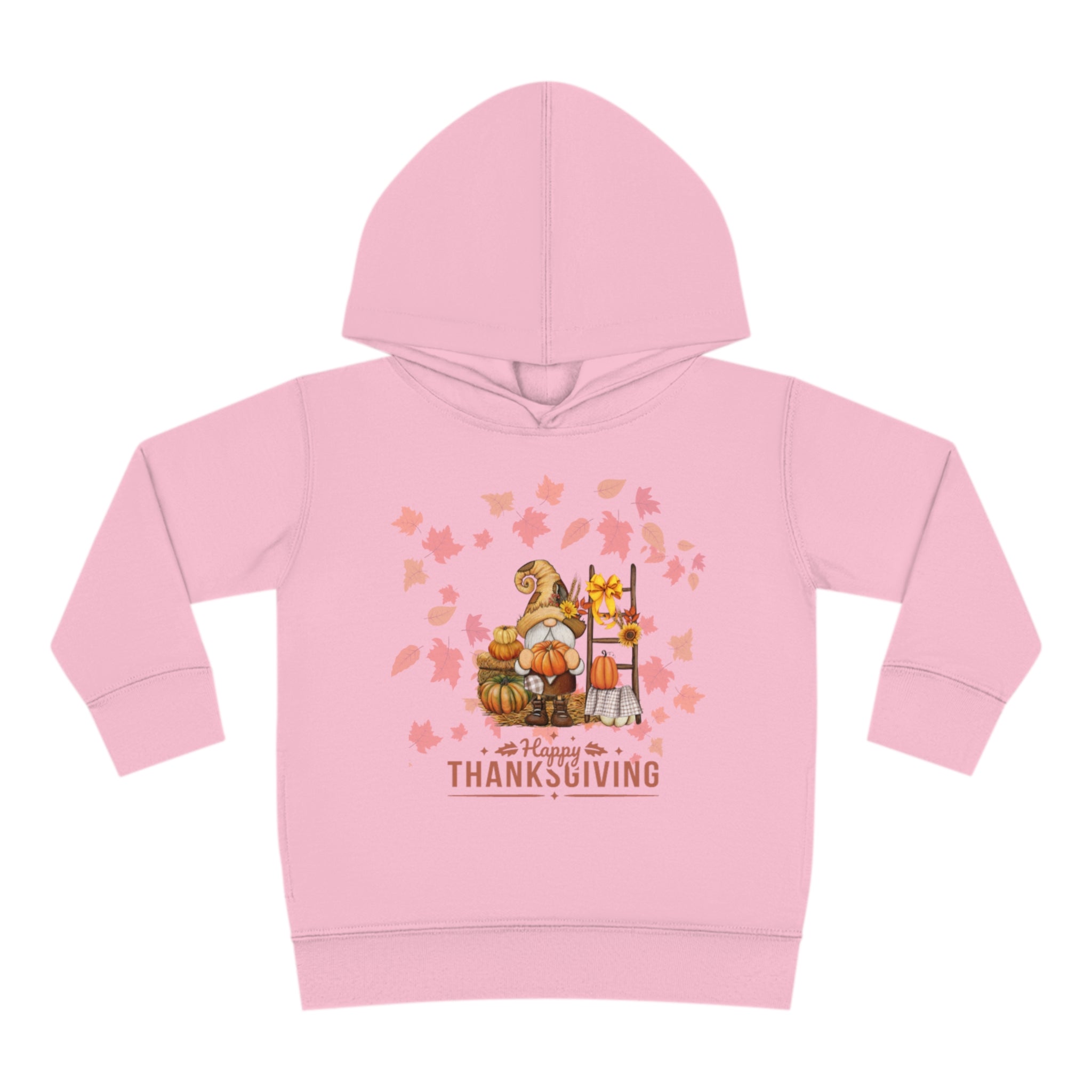 Gnome Happy Thanksgiving Toddler Pullover Fleece Hoodie