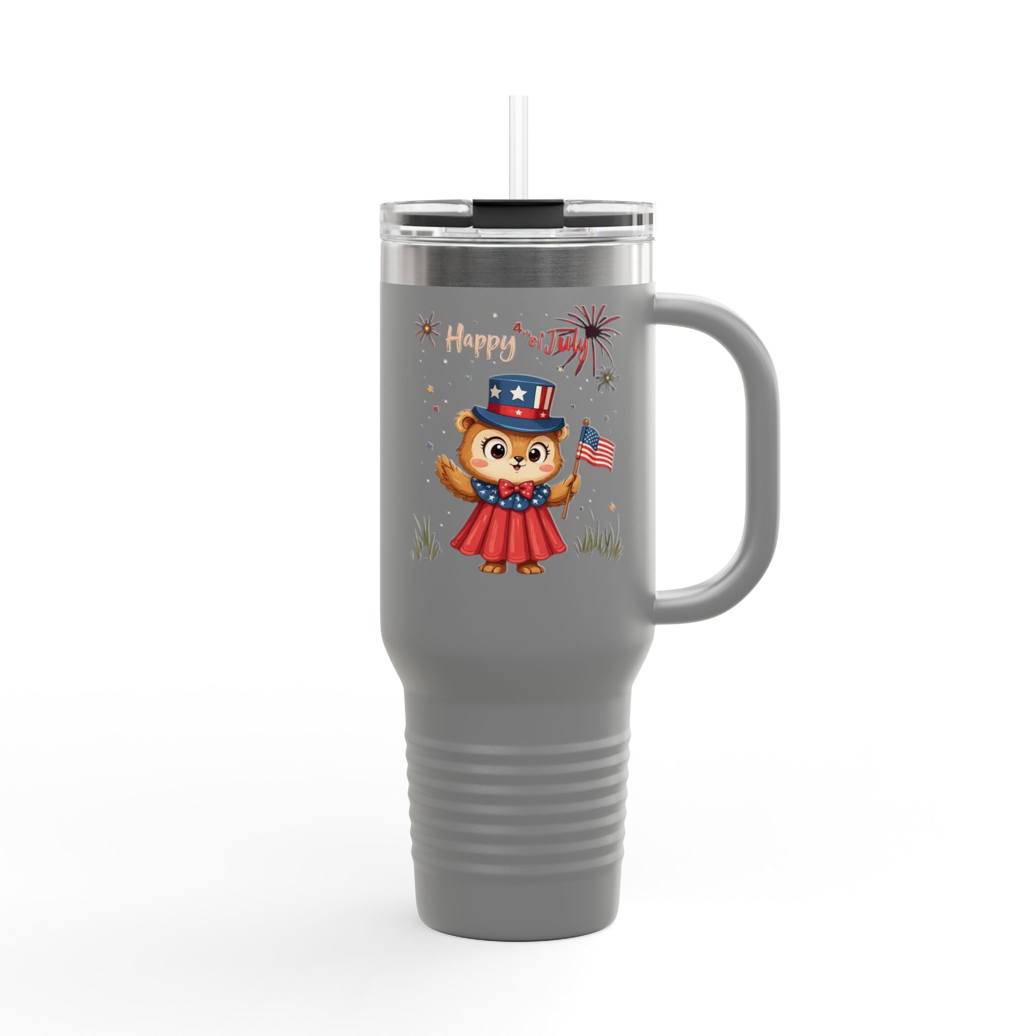 Happy Independence Day  Insulated Travel Mug, 40oz