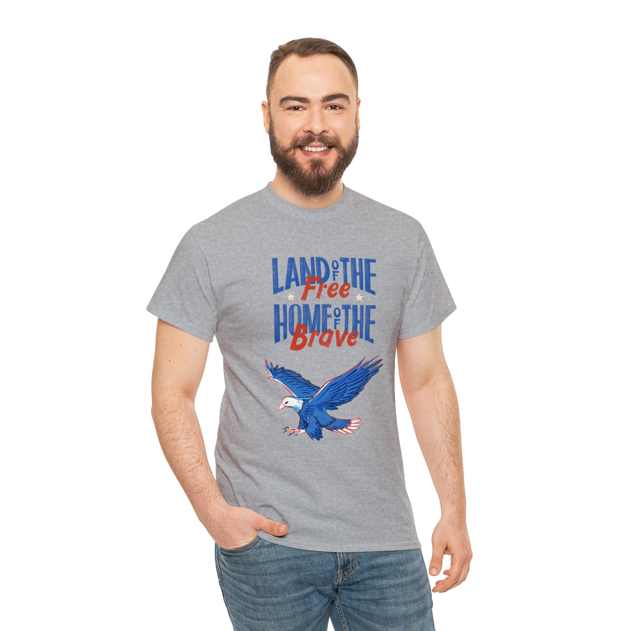 Land Of The Free Home Of The Brave Unisex Heavy Cotton Tee
