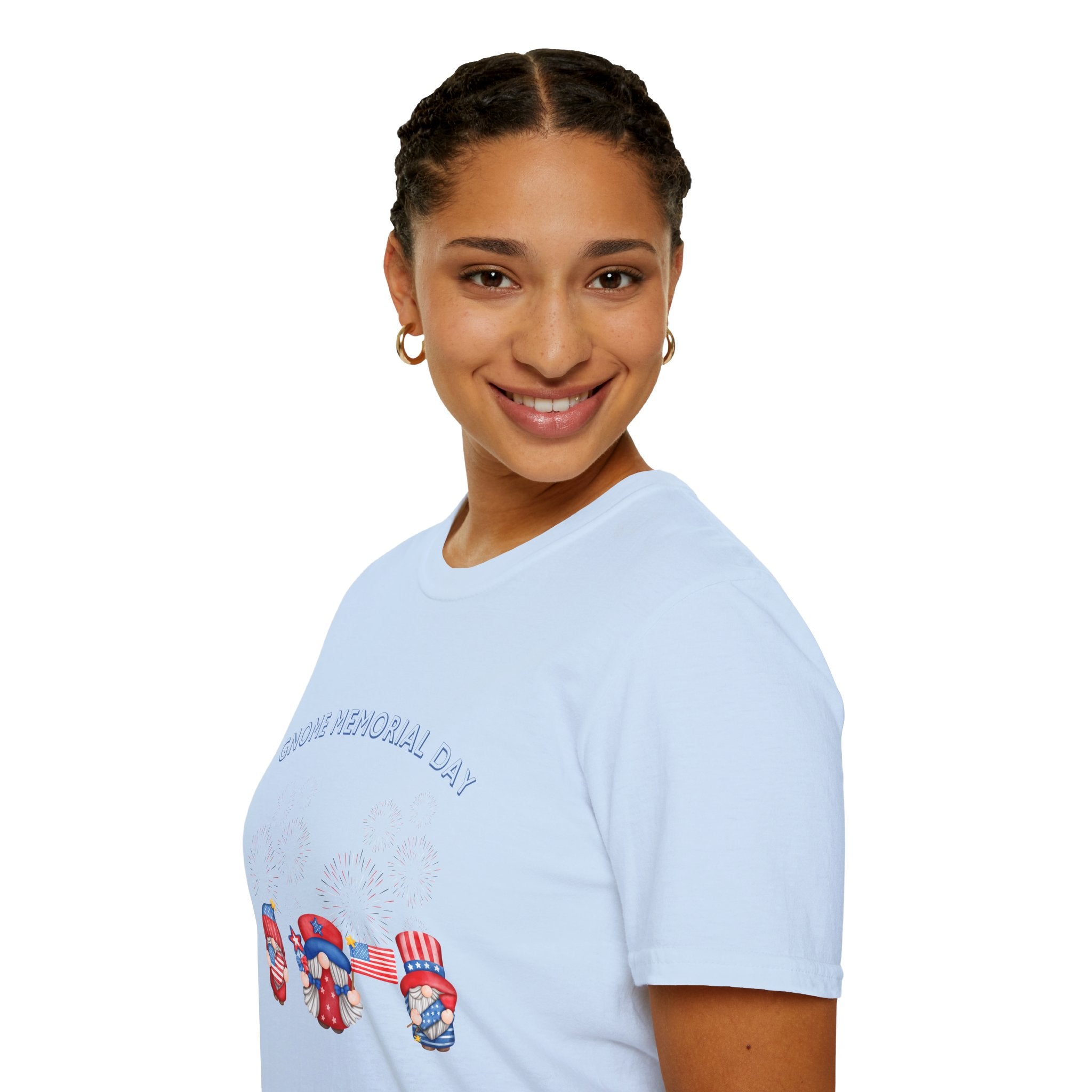 Gnome Memorial Day Unisex T-Shirt - Celebrate with Fun Design