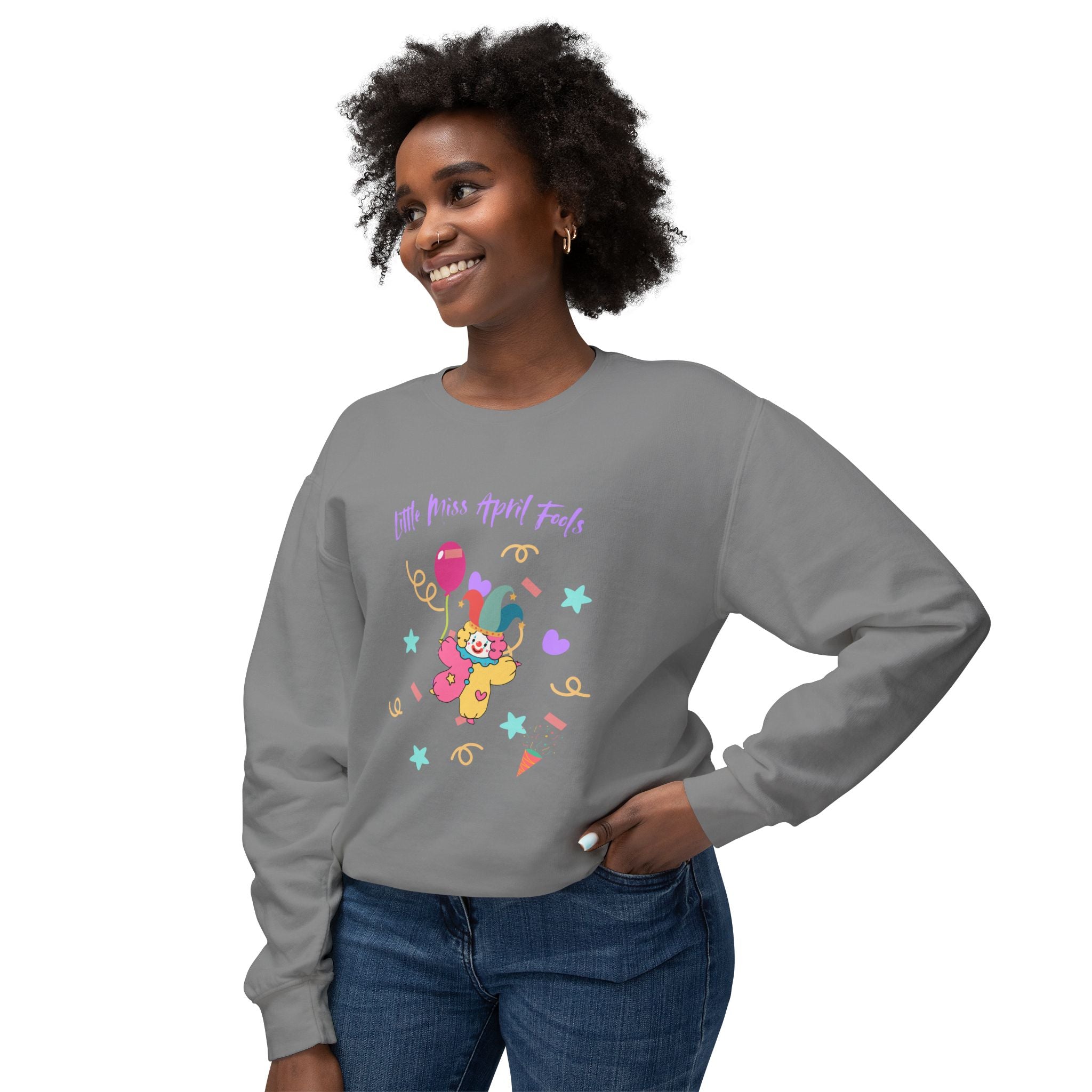 Little Miss April Fool's Day Lightweight Crewneck Sweatshirt