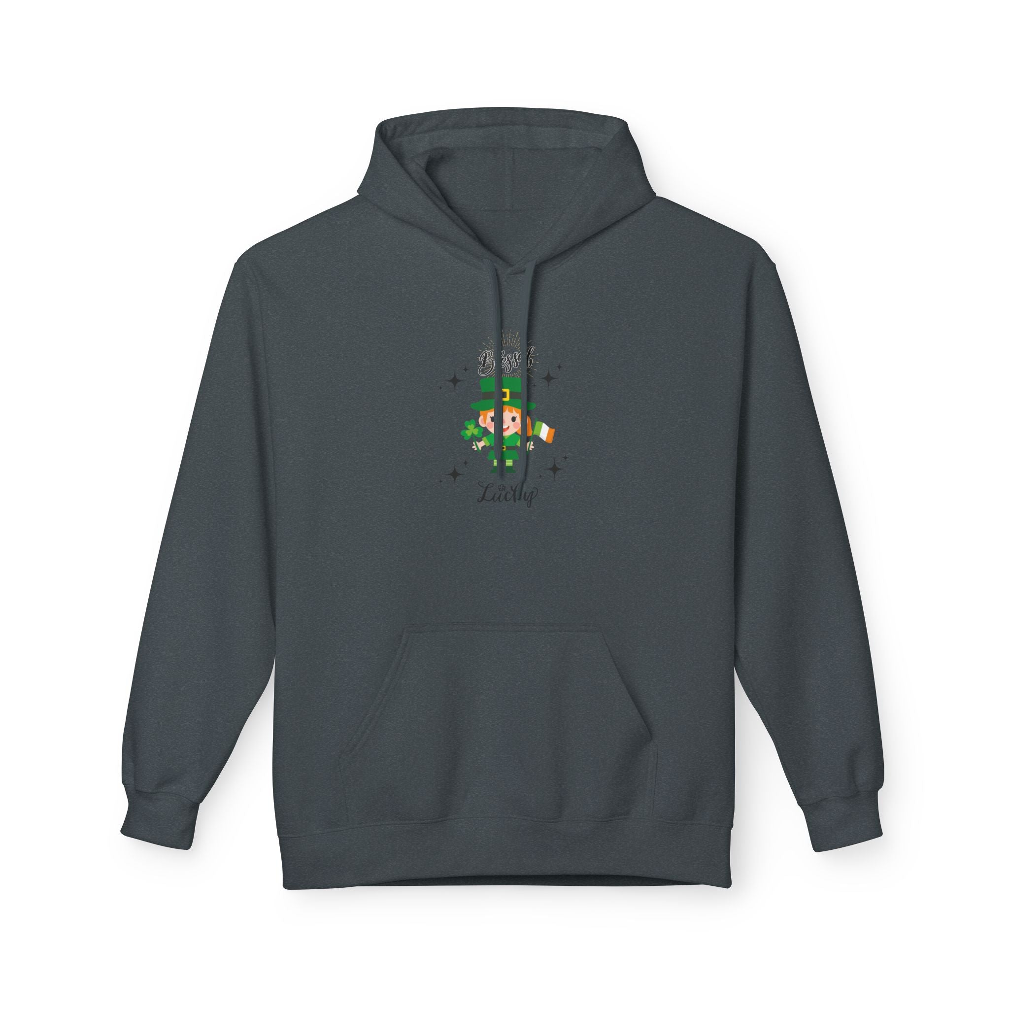 Blessed & Lucky Unisex Fleece Hoodie - Perfect for St. Patrick's Day & Year-Round Comfort
