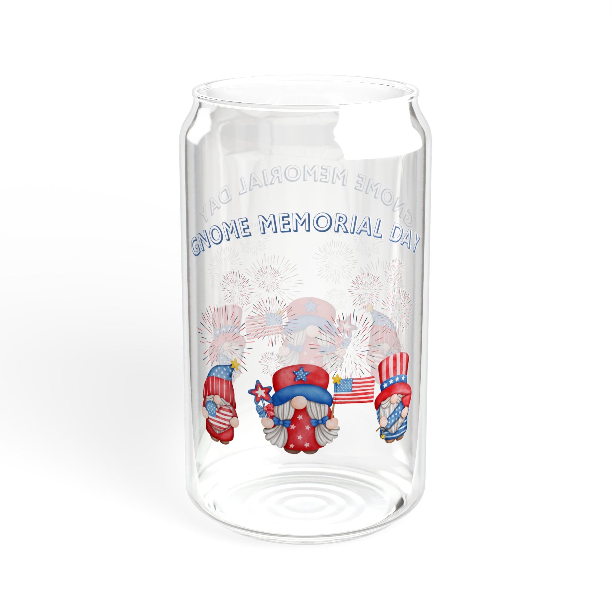 Gnome Memorial Day Sipper Glass, 16oz