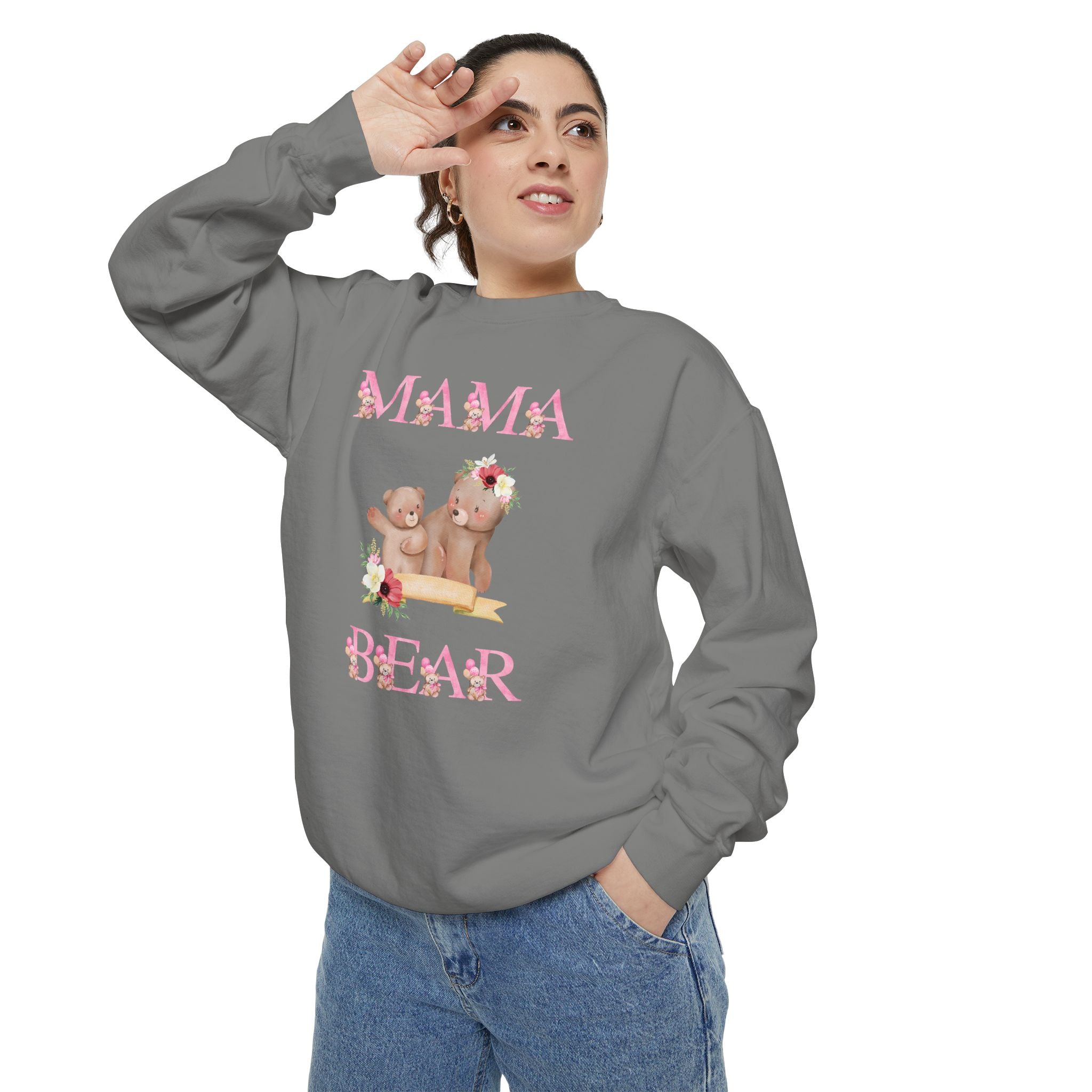 Mama Bear Unisex Garment-Dyed Sweatshirt