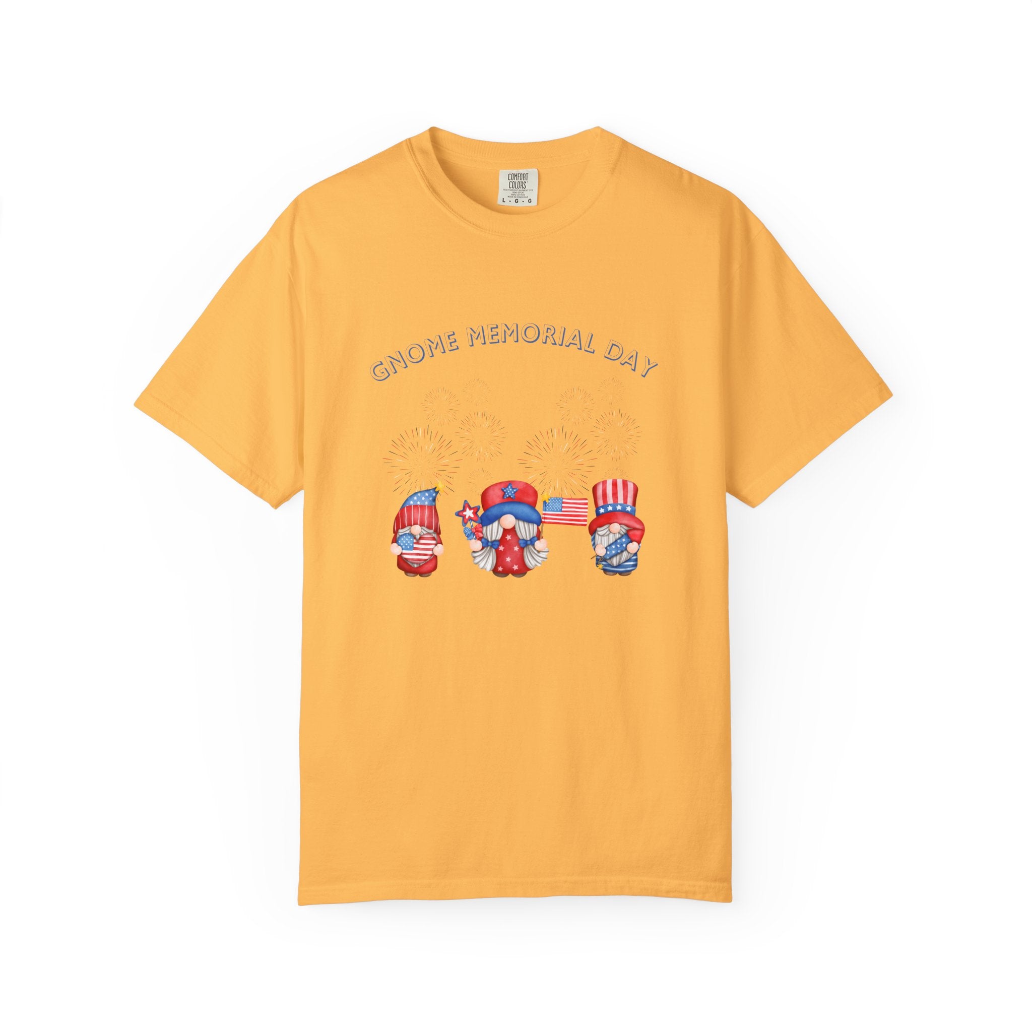 Gnome Memorial Day Unisex Garment-Dyed T-Shirt