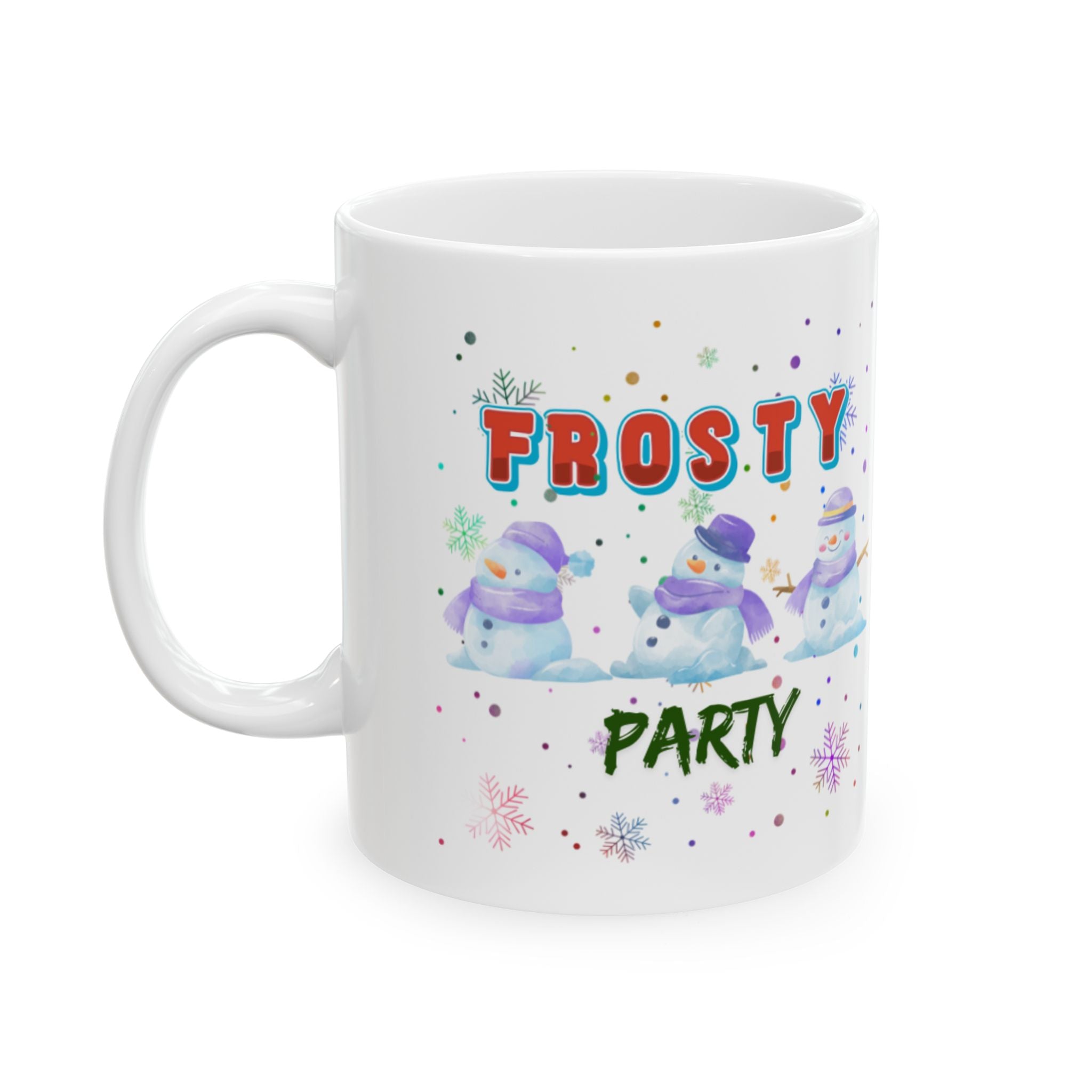 Frosty Party Ceramic Mug, (11oz, 15oz)