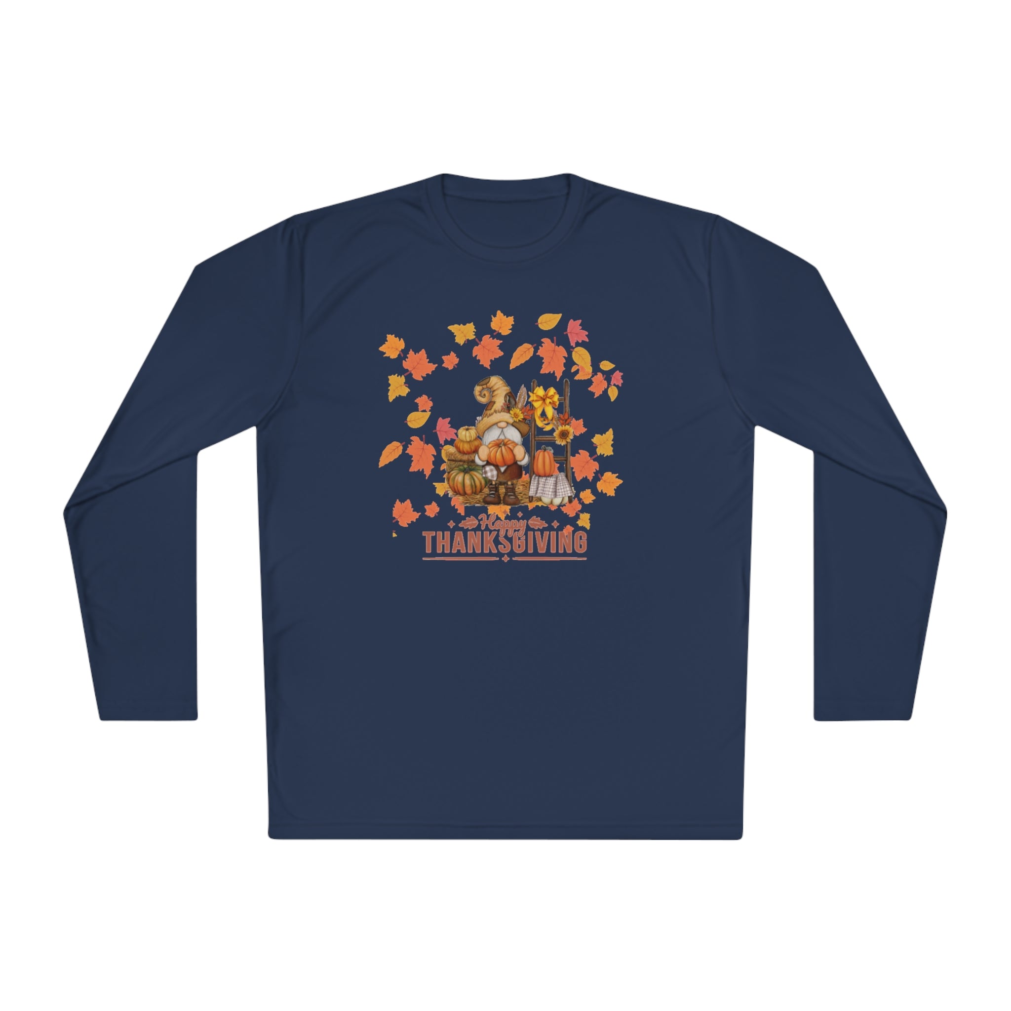 Gnome Happy Thanksgiving Unisex Lightweight Long Sleeve Tee