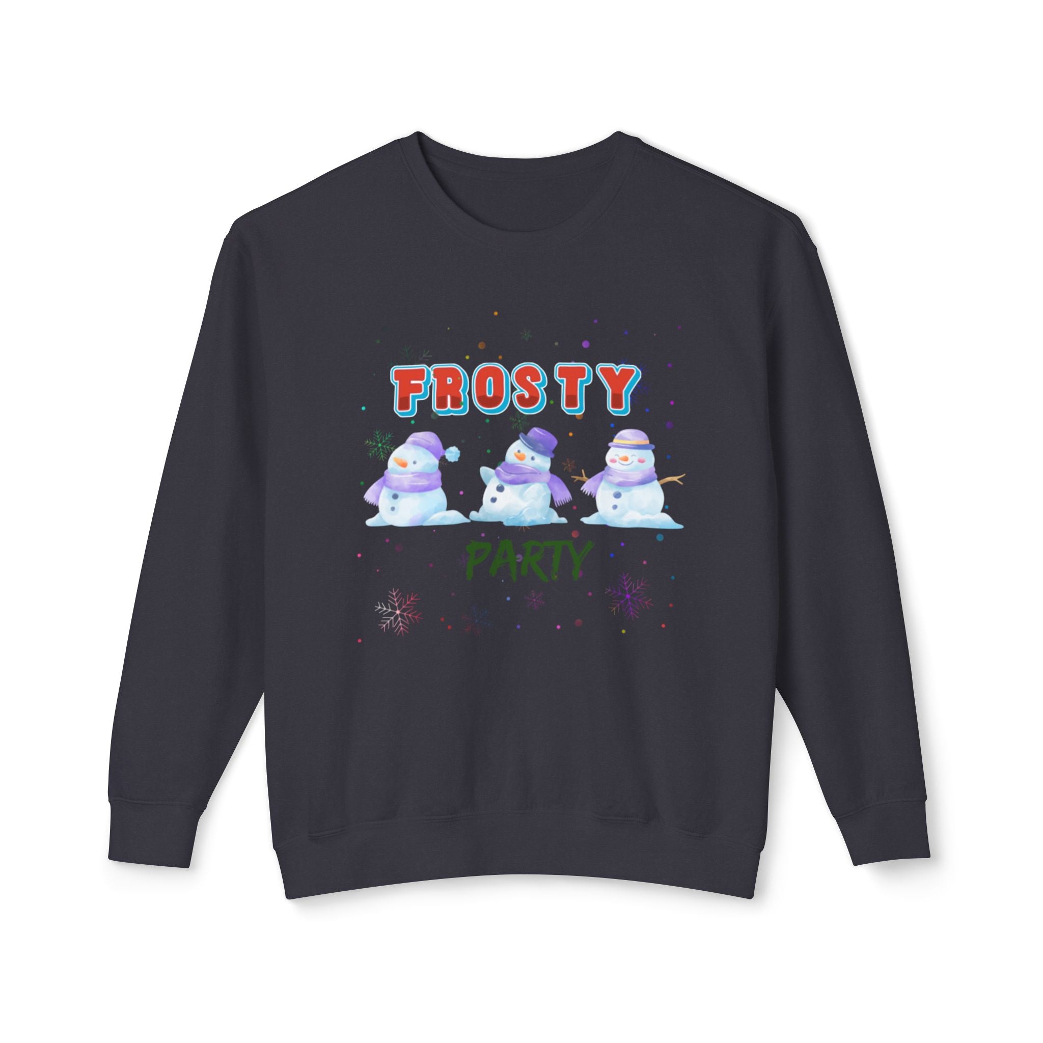 Frosty Party Unisex Lightweight Crewneck Sweatshirt