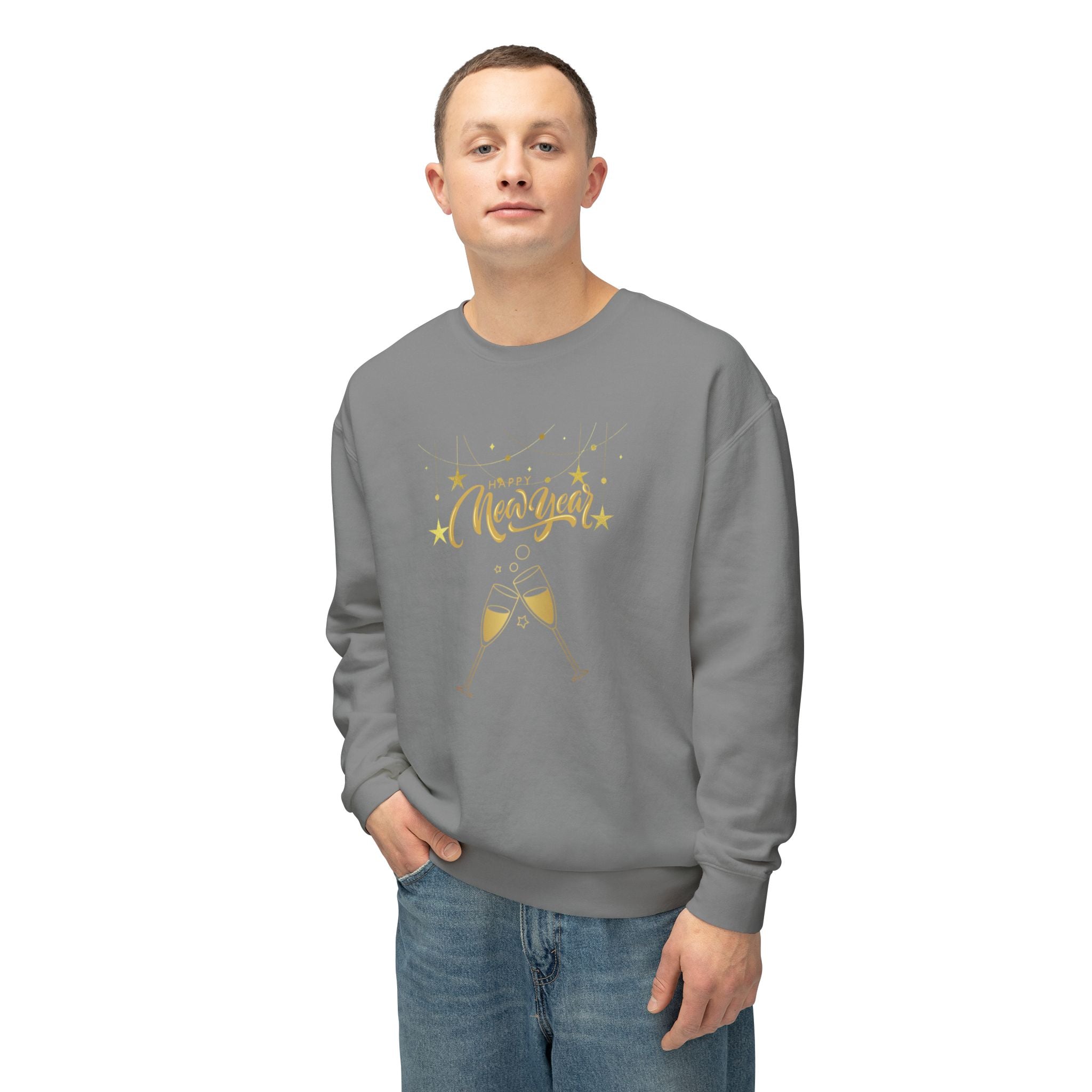 Happy New Year Unisex Lightweight Crewneck Sweatshirt