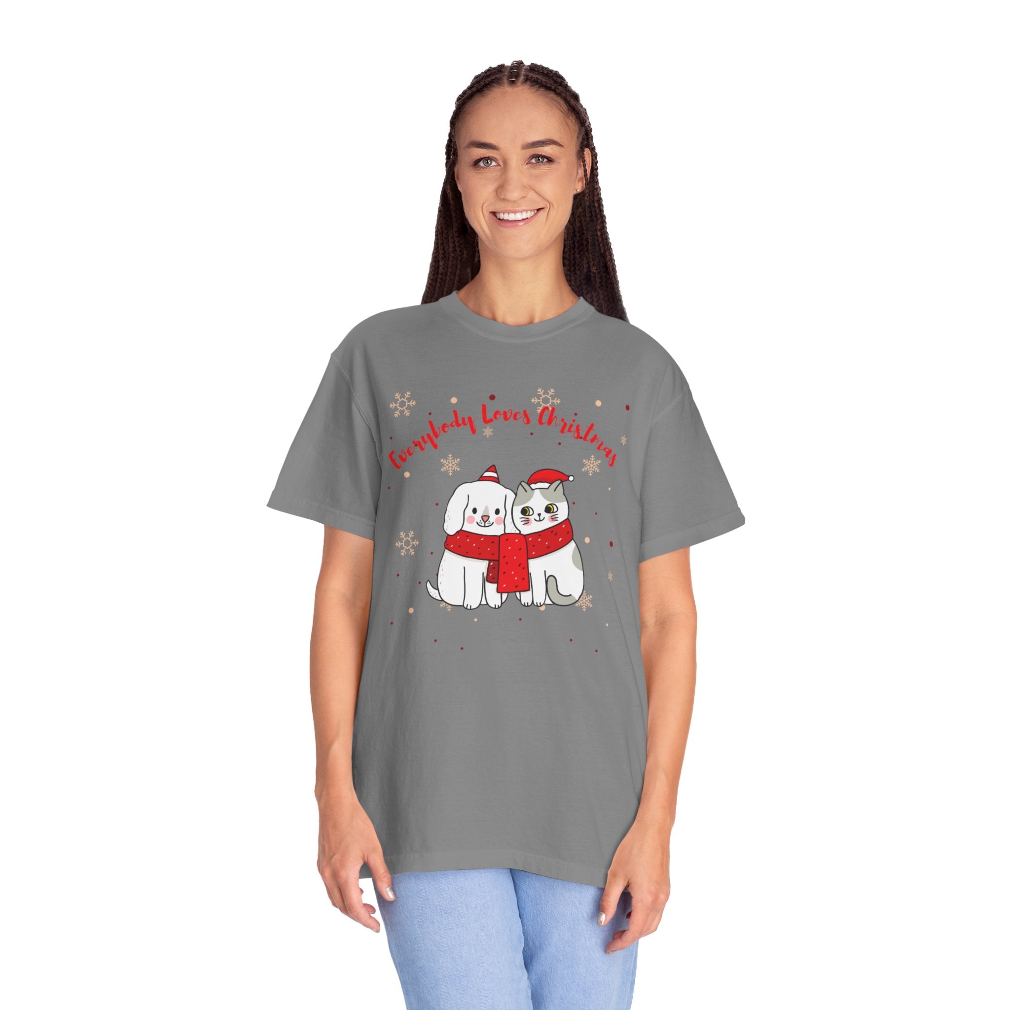 Everybody Loves Christmas Unisex Garment-Dyed T-shirt