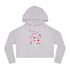 Meow Valentine's Day Women’s Cropped Hooded Sweatshirt