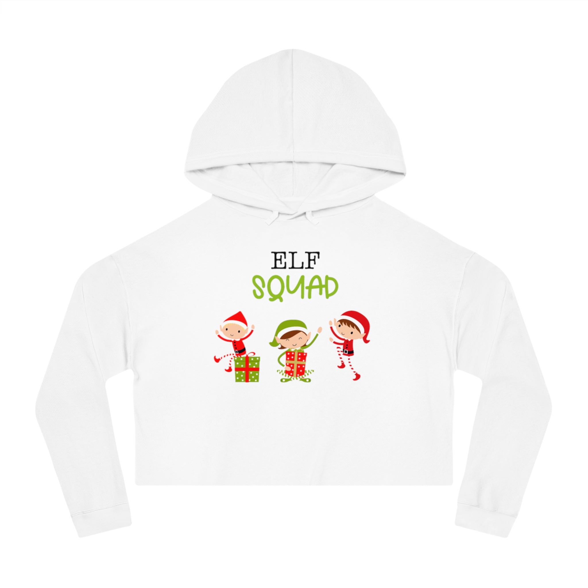 Elf Squad Women’s Cropped Hooded Sweatshirt