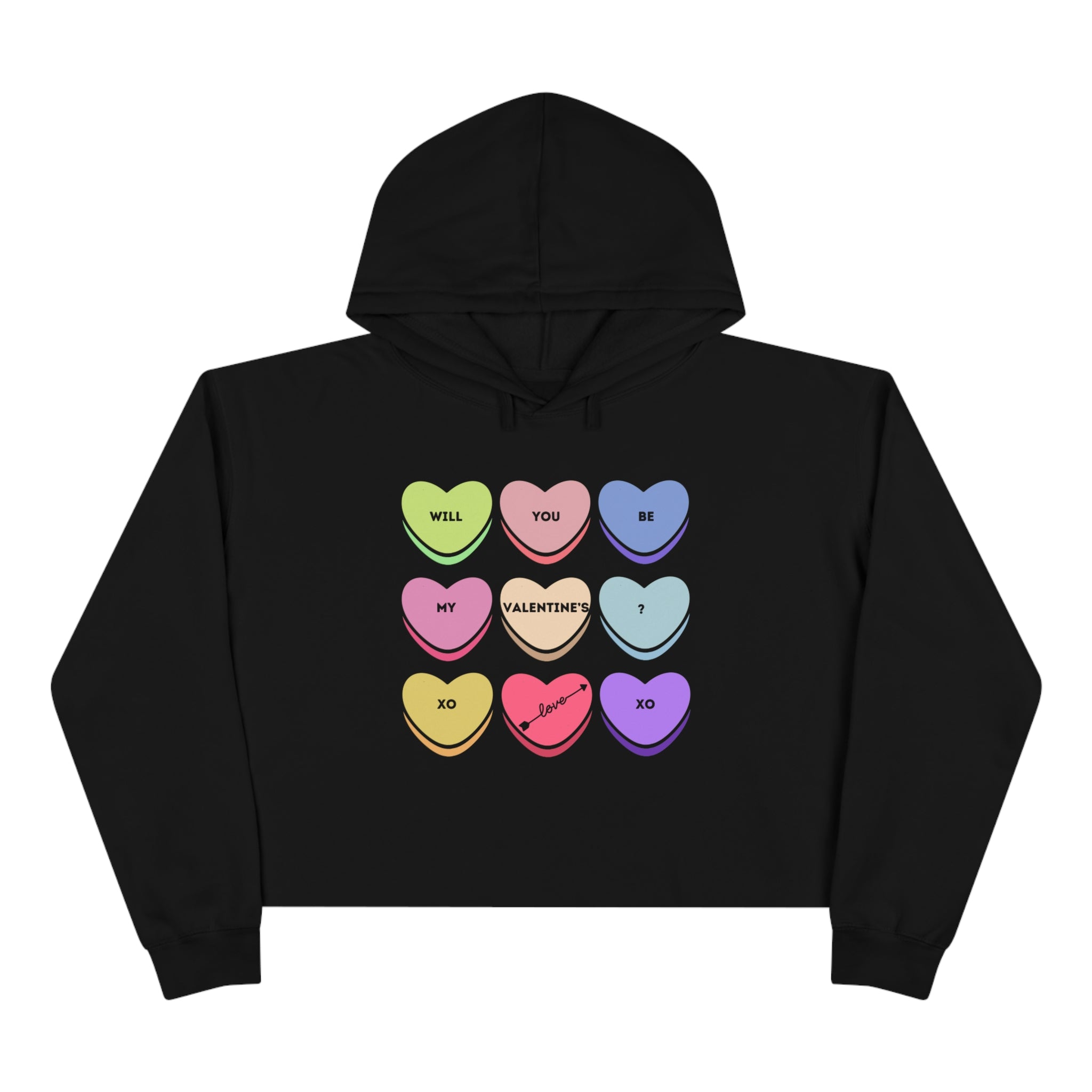 Will You Be My Valentine? Crop Hoodie