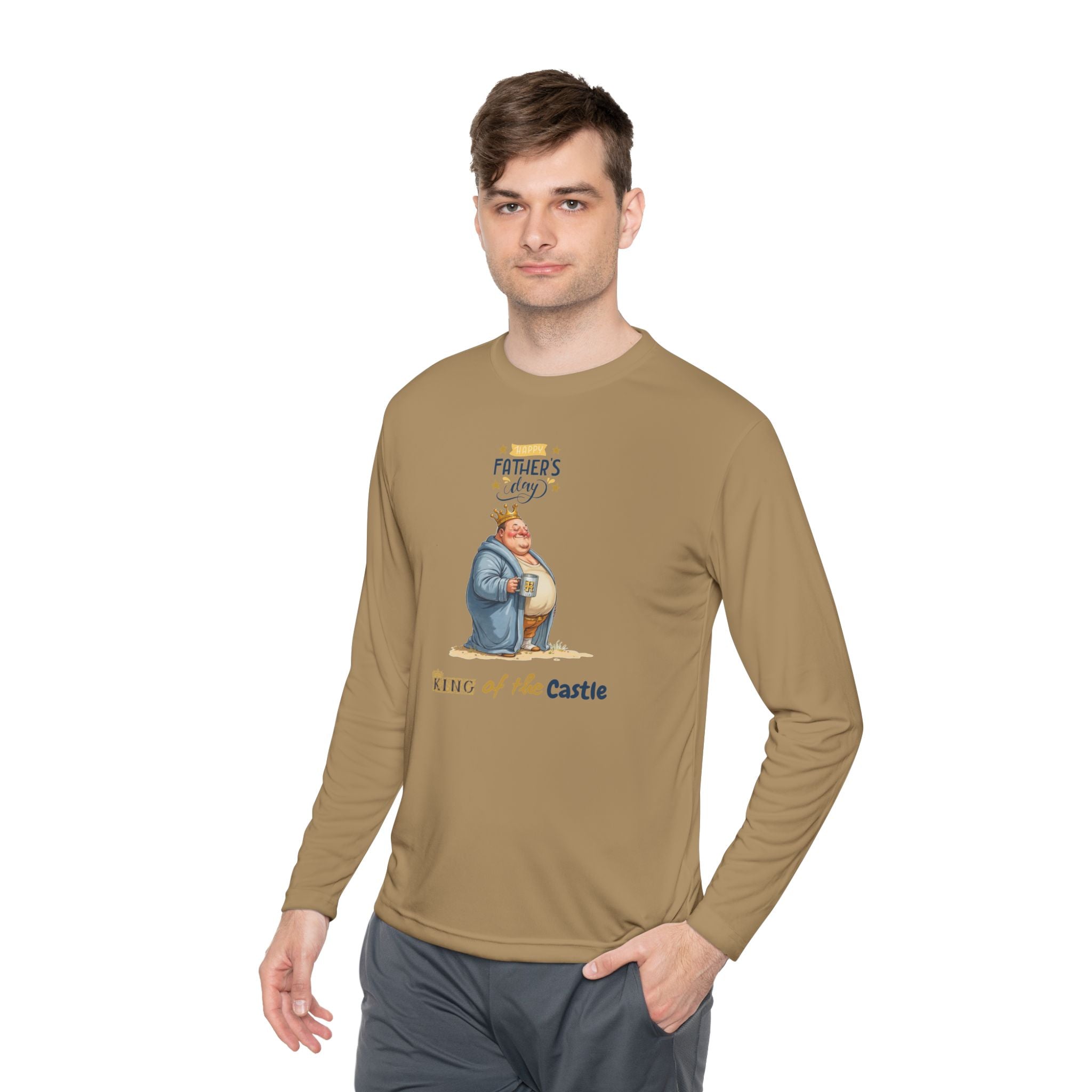 Father's Day King of the Castle Long Sleeve Tee | Unisex Lightweight Shirt