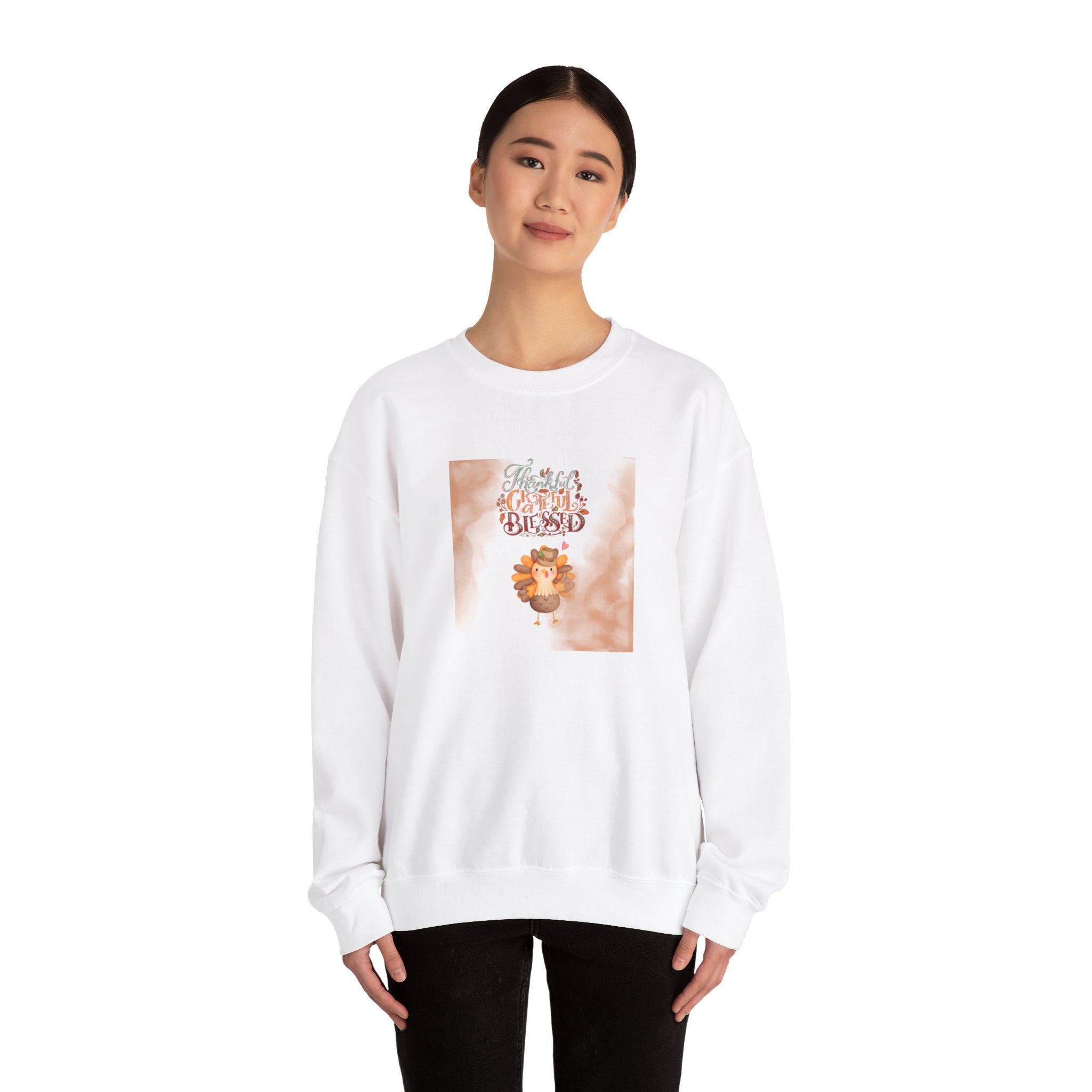 Thankful Grateful Blessed Unisex Heavy Blend™ Crewneck Sweatshirt