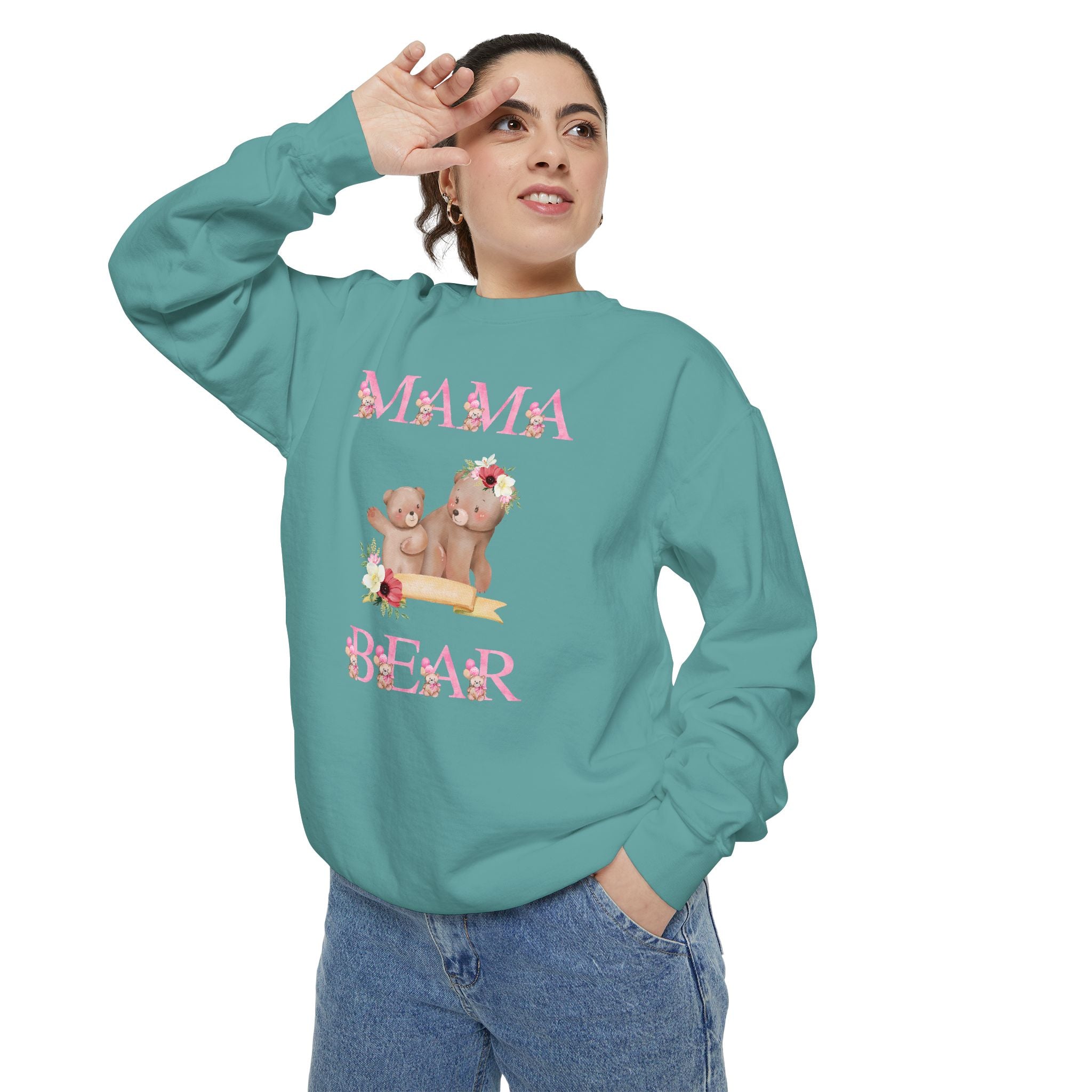 Mama Bear Unisex Garment-Dyed Sweatshirt