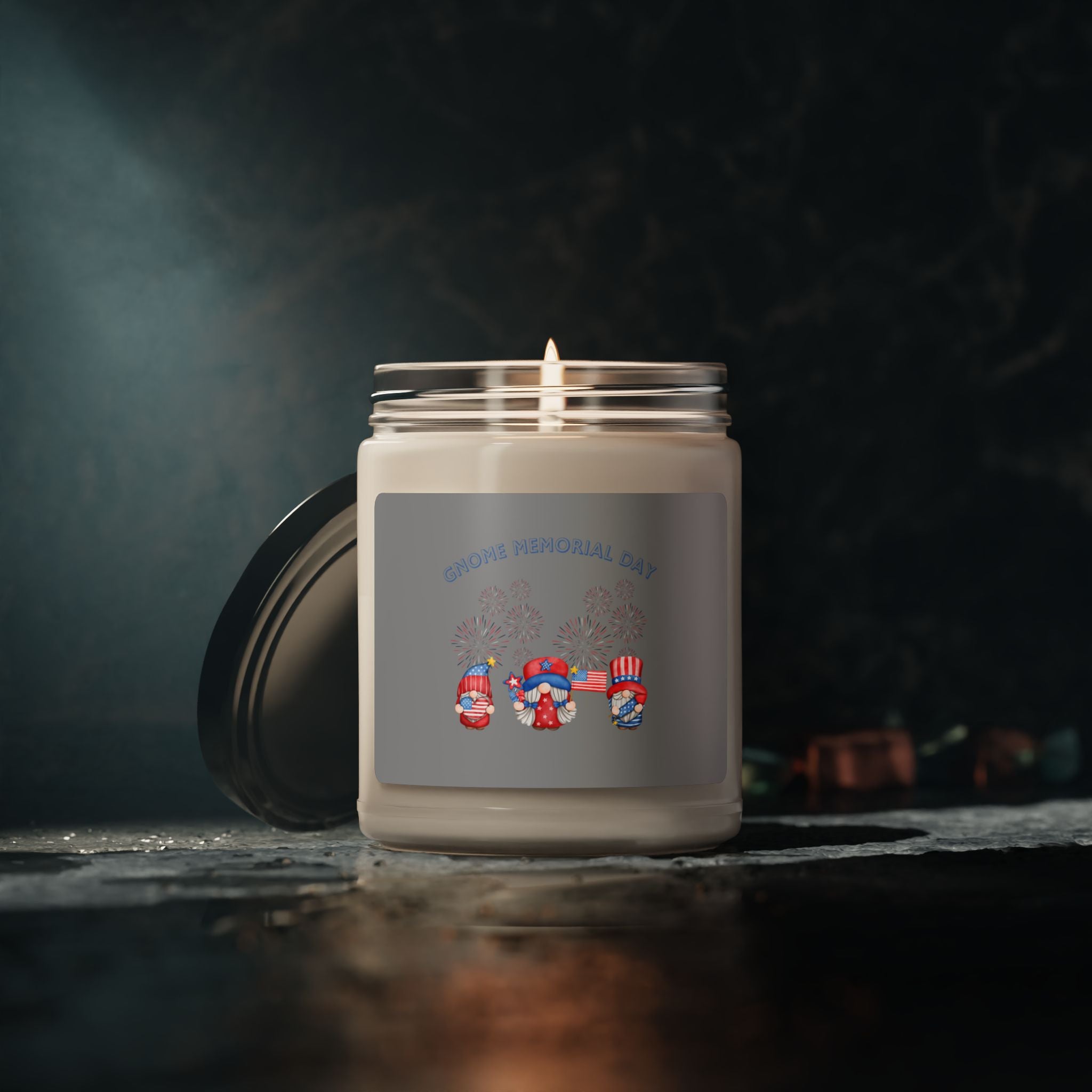 Gnome Memorial Day Scented Candle
