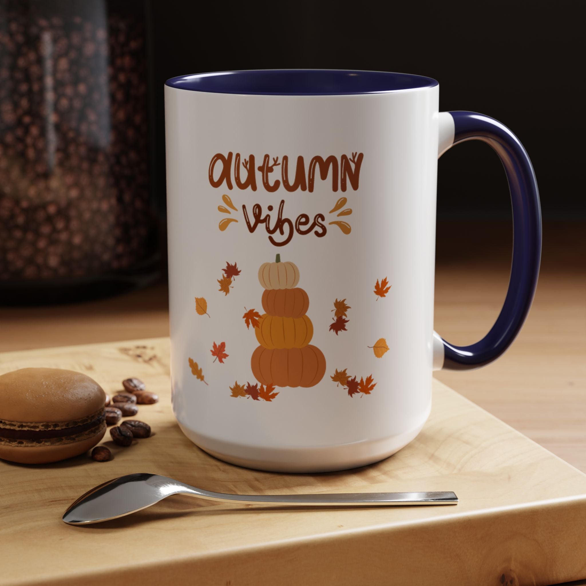 Autumn Vibes Accent Coffee Mug (11, 15oz)