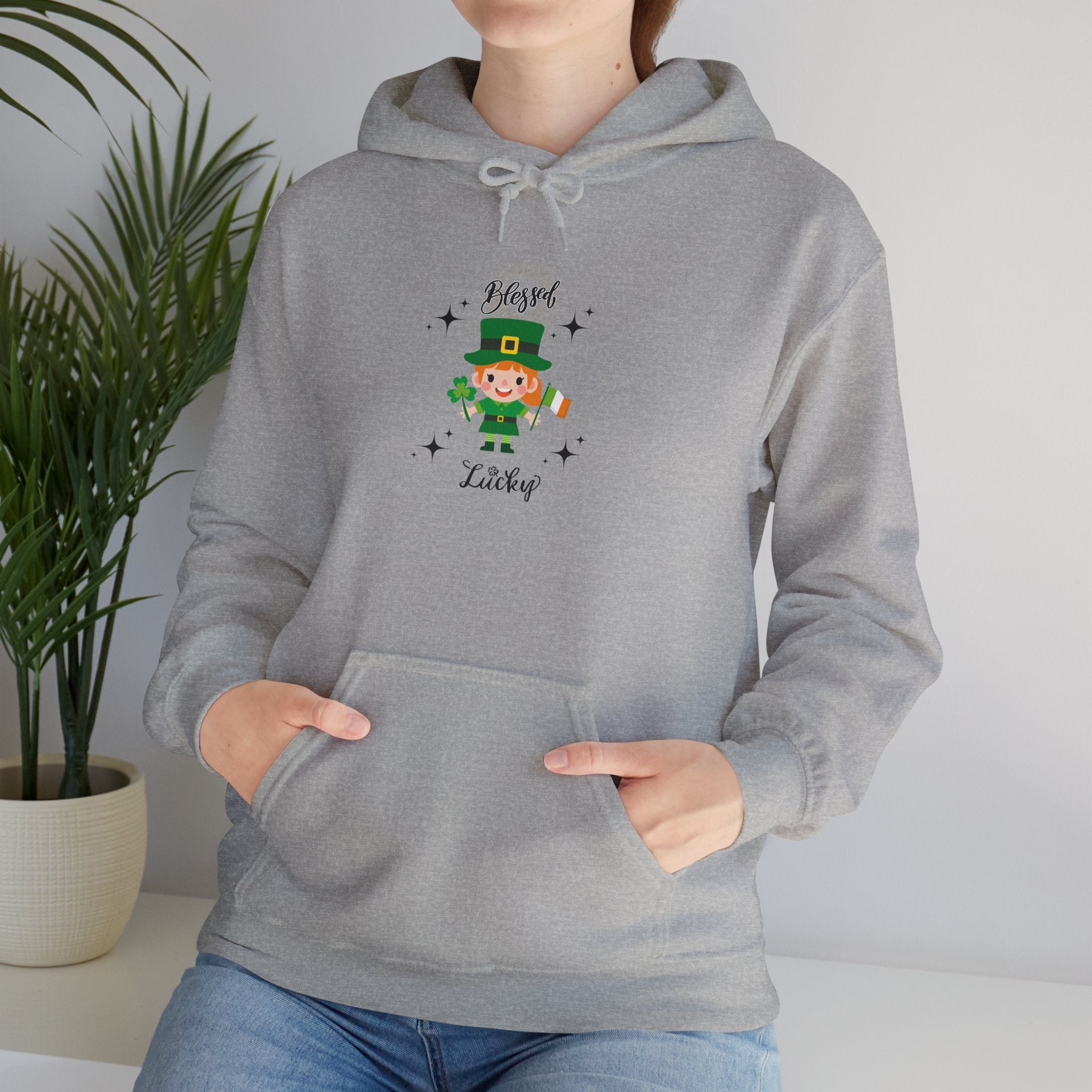 Blessed & Lucky Lucky  Unisex Hoodie - St. Patrick's Day Sweatshirt