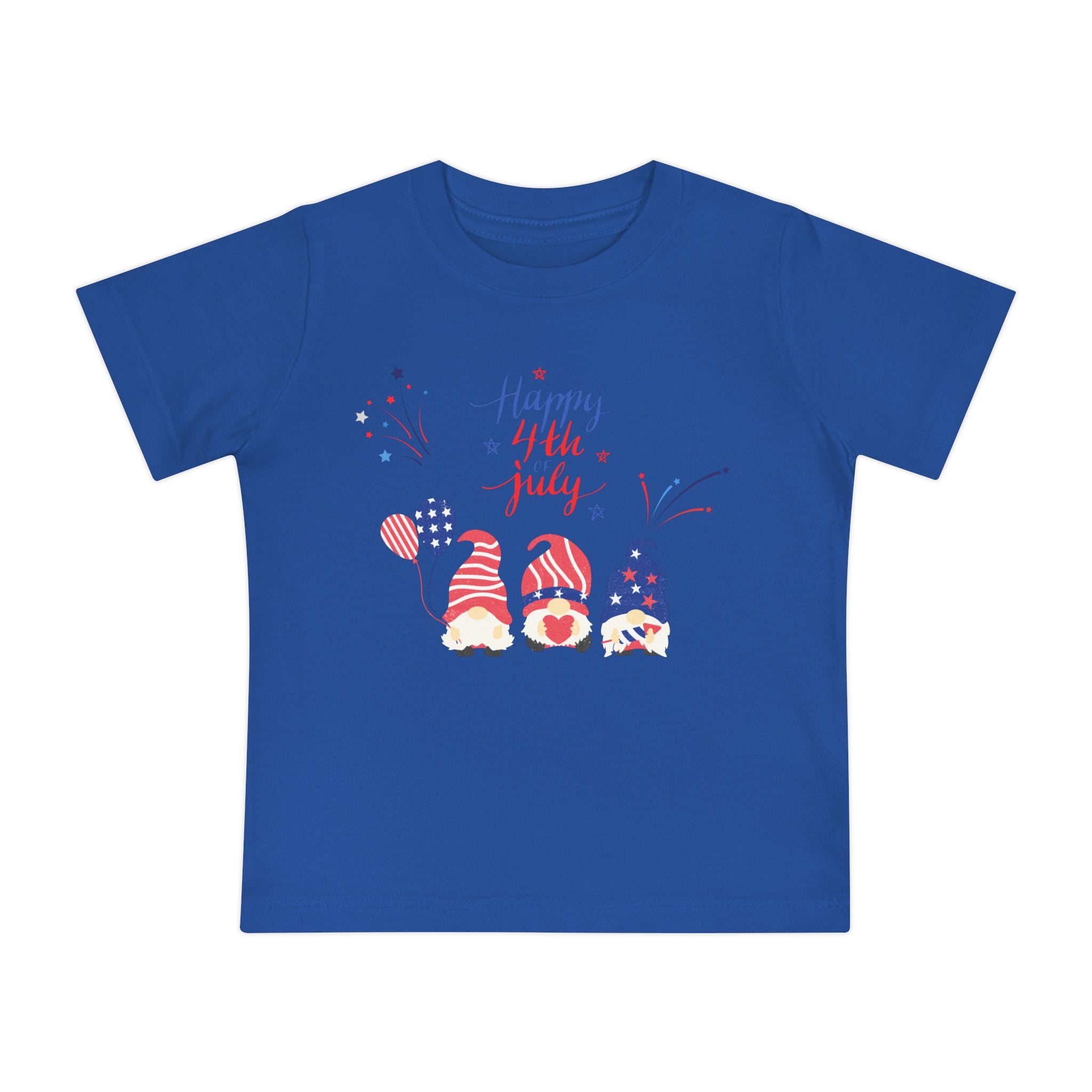 Happy 4th Of July Gnome Baby Short Sleeve T-Shirt