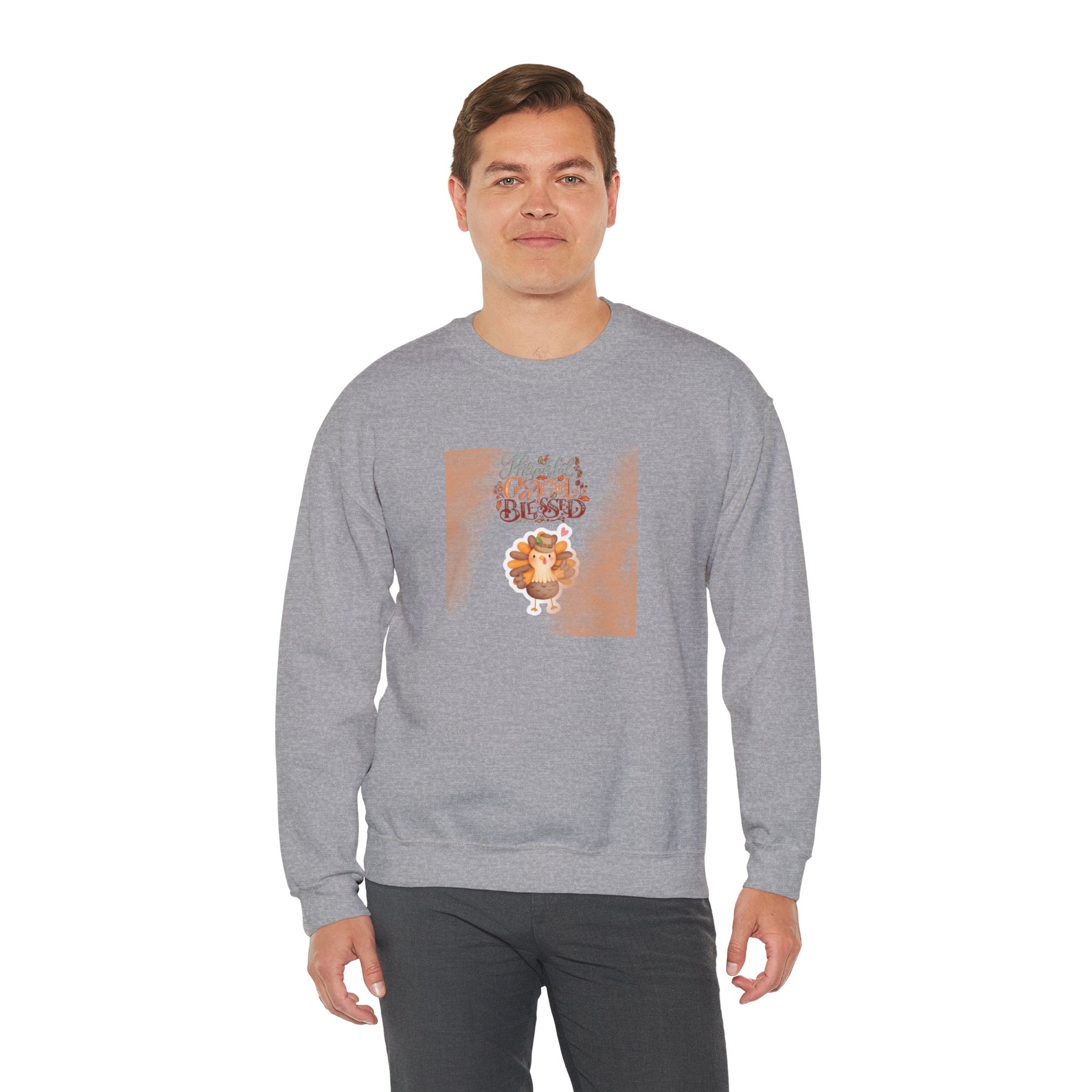 Thankful Grateful Blessed Unisex Heavy Blend™ Crewneck Sweatshirt