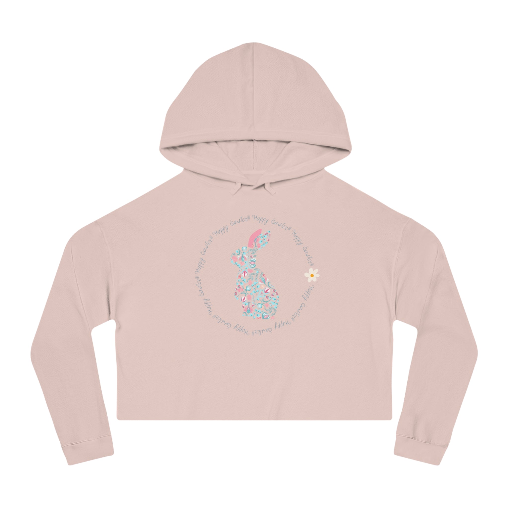 Happy Easter Rabbit Day Women’s Cropped Hooded Sweatshirt