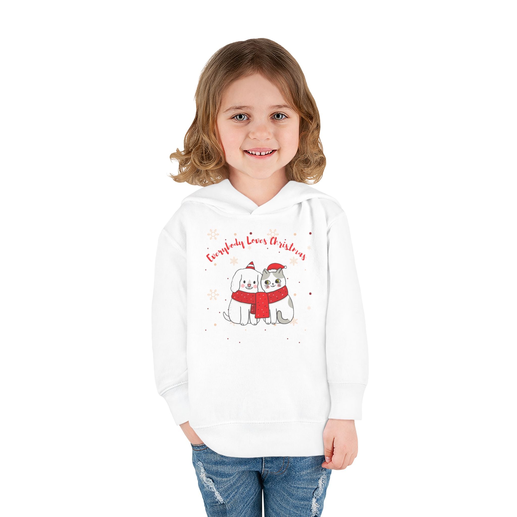 Everybody Loves Christmas Toddler Pullover Fleece Hoodie