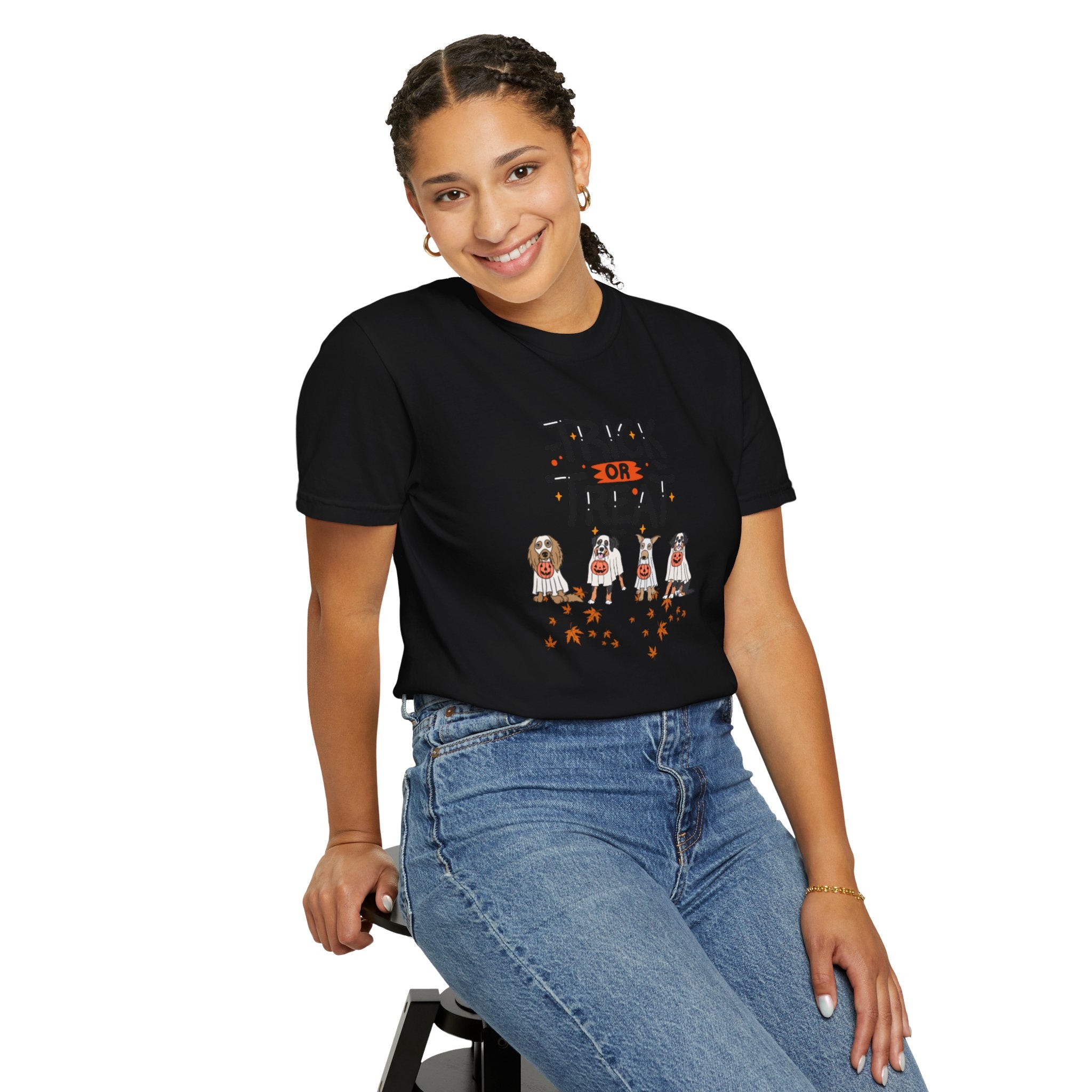 Pooch Trick or Treat Unisex Garment-Dyed T-shirt