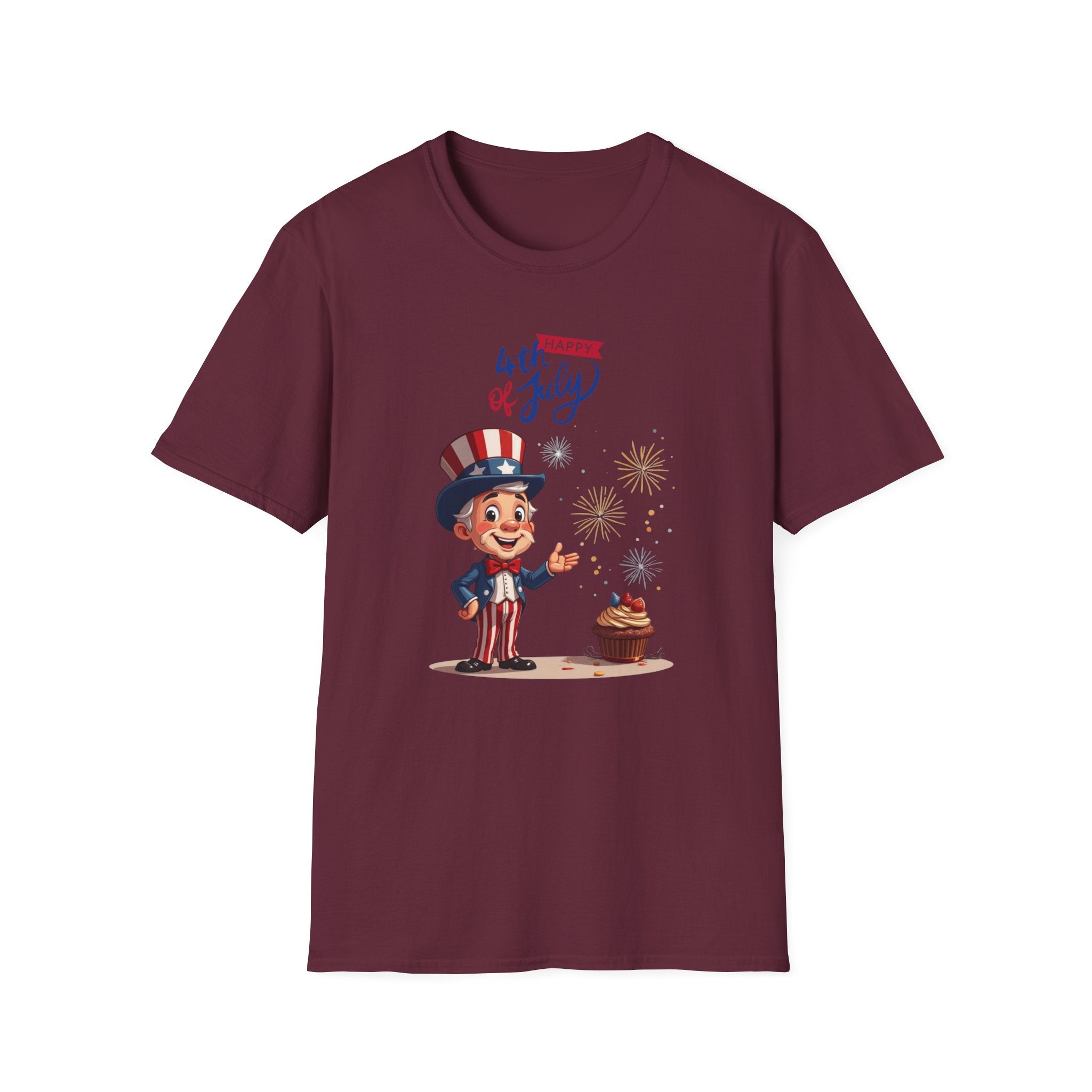 Uncle Sam Happy 4th of July Unisex Soft-style T-Shirt