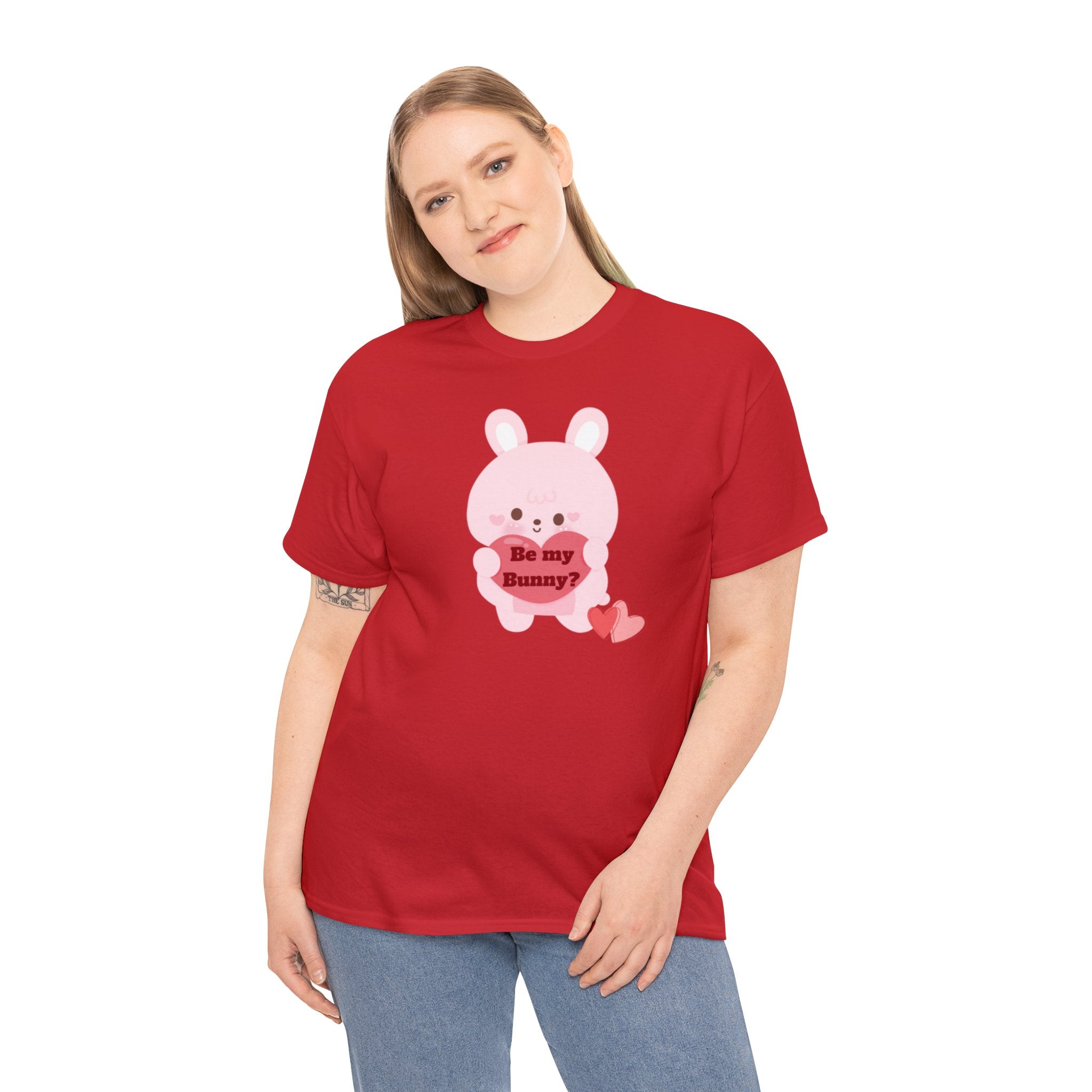 V-Day Bunny Unisex Heavy Cotton Tee